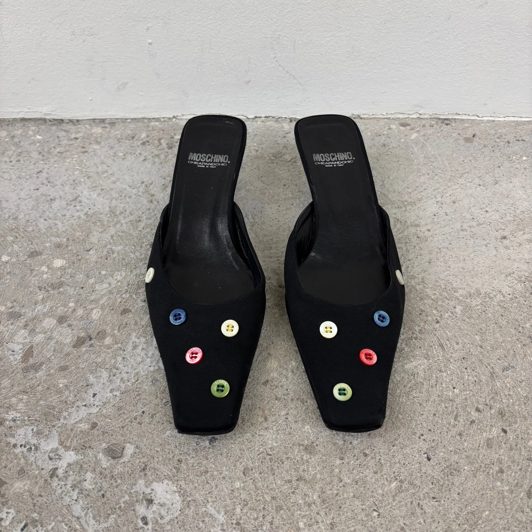 Moschino Button Embellished Mules - Image 3