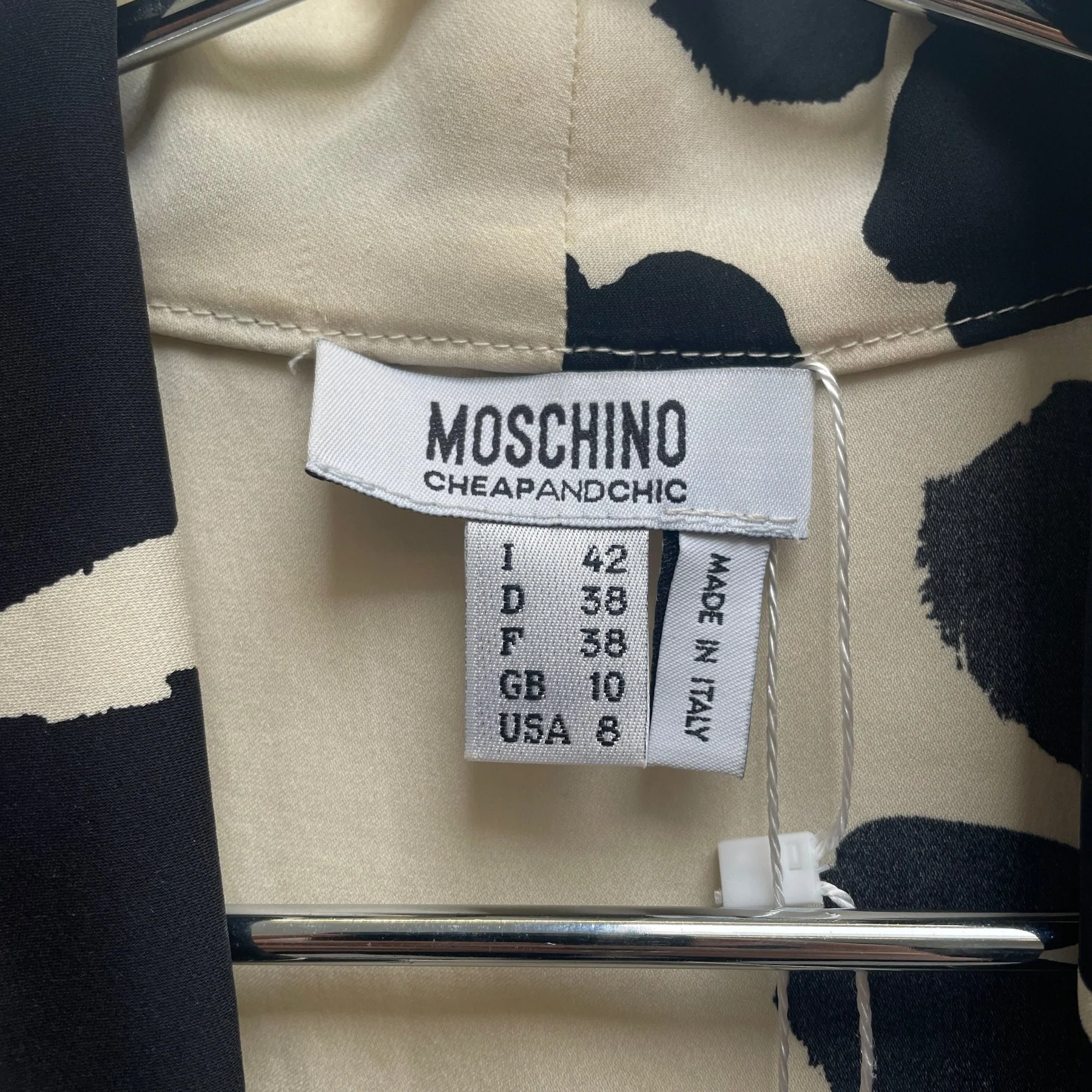 Moschino Floral Plunge Draped Neck Top - Image 10