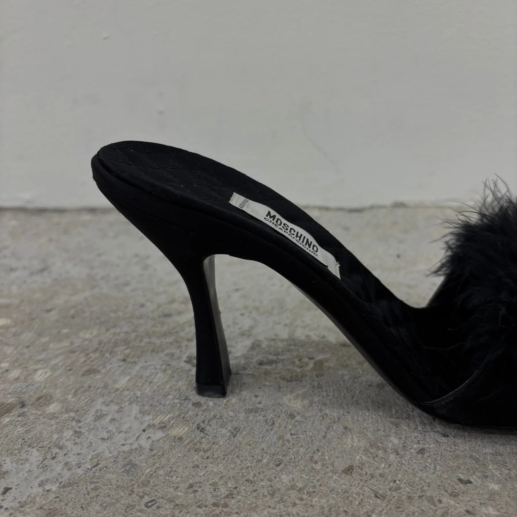Moschino Quilted Feather Sandal Heels - Image 5