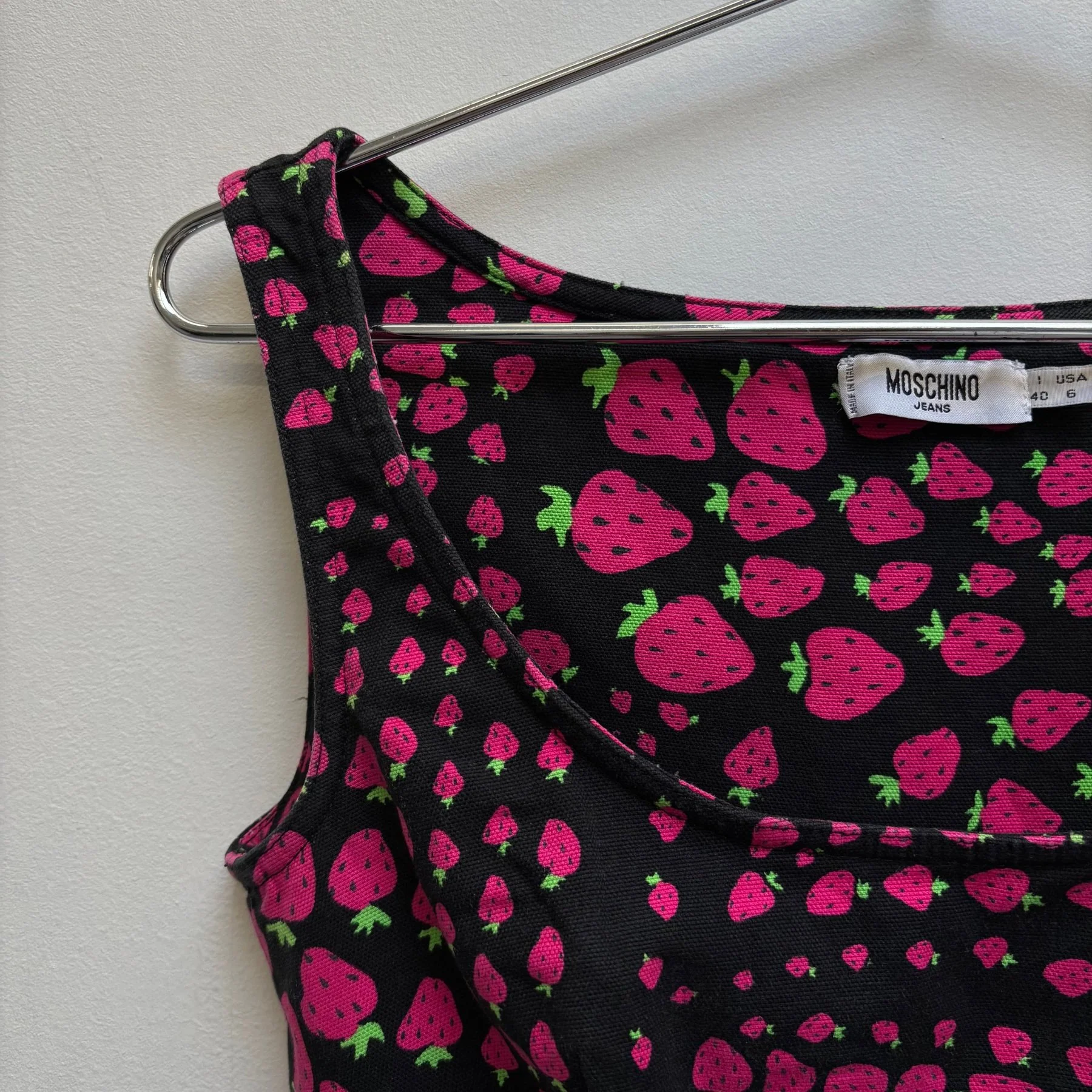 Moschino Strawberry Print Tank Summer Dress - Image 5