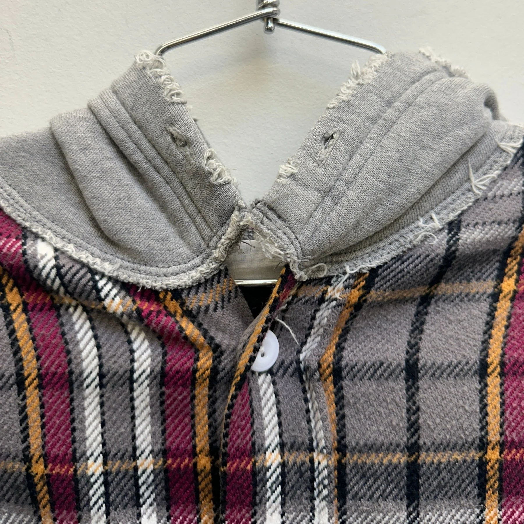Number (N)ine Button Up Hooded Flannel - Image 3