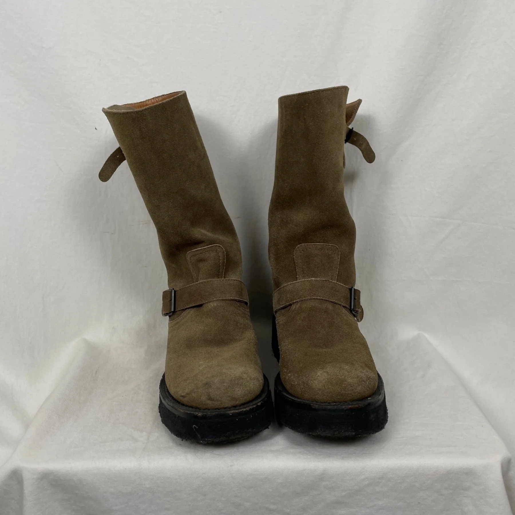 Number (N)ine Suede Leather Engineer Boots - Image 3