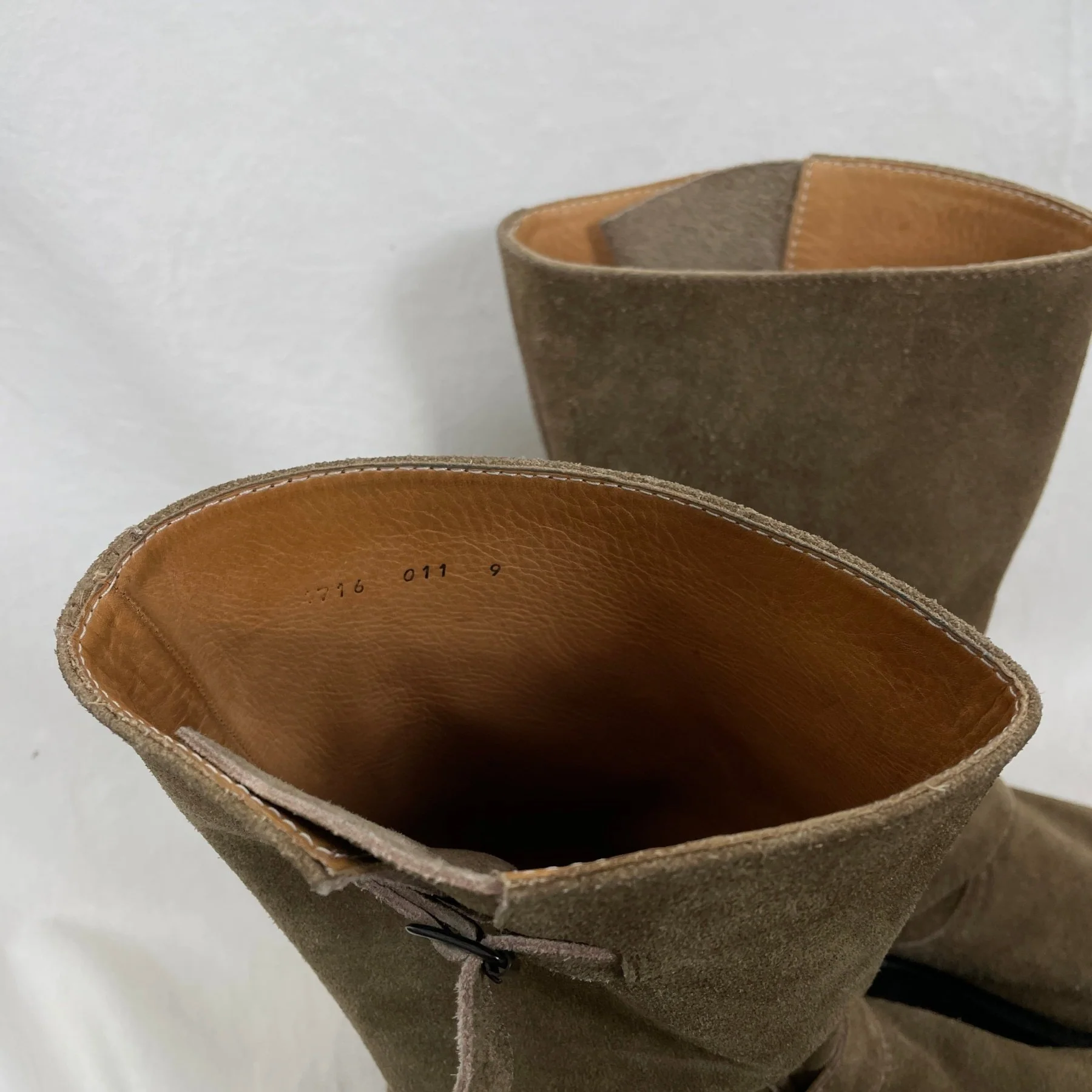 Number (N)ine Suede Leather Engineer Boots - Image 5