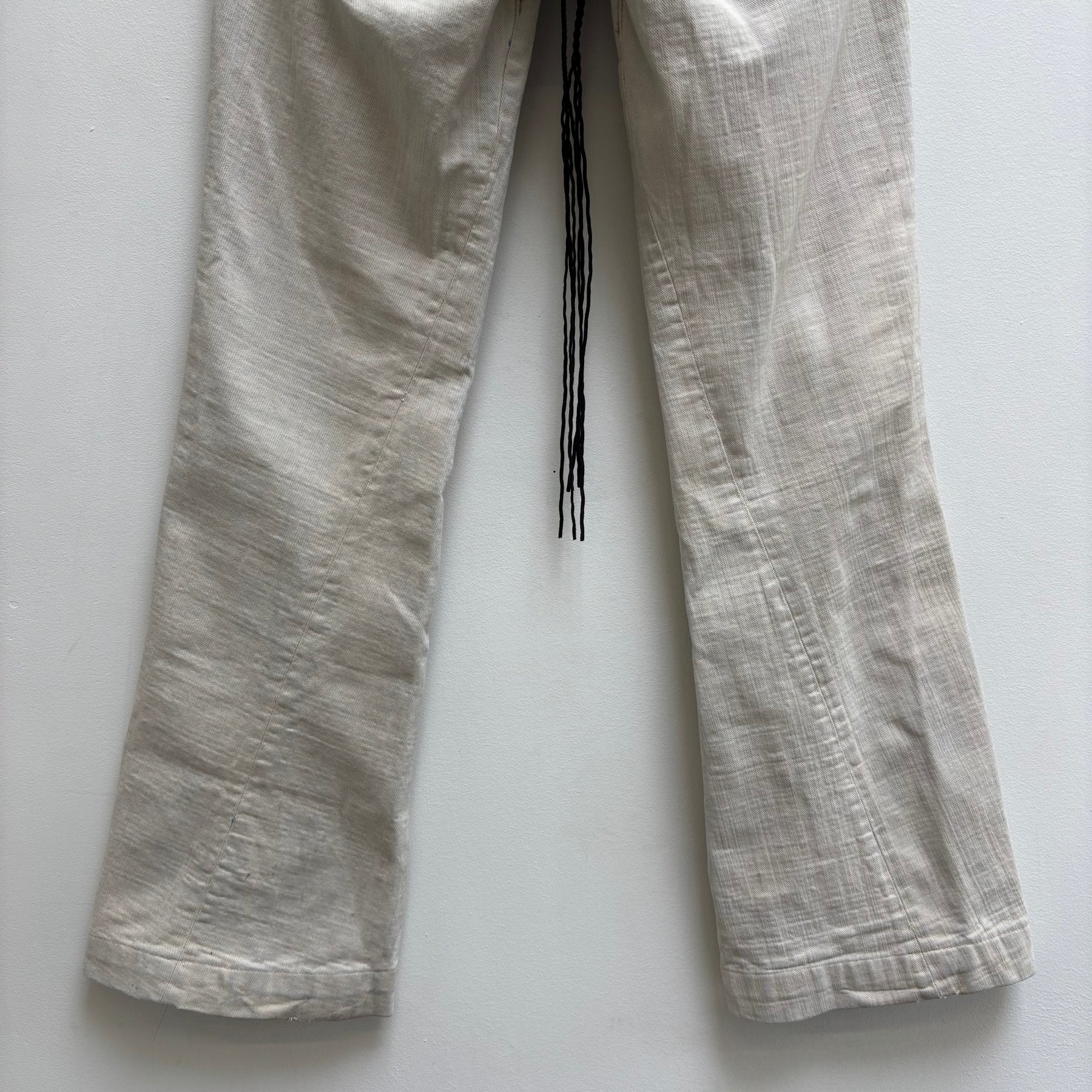 Obelisk Lace Up Flared Jeans - Image 9