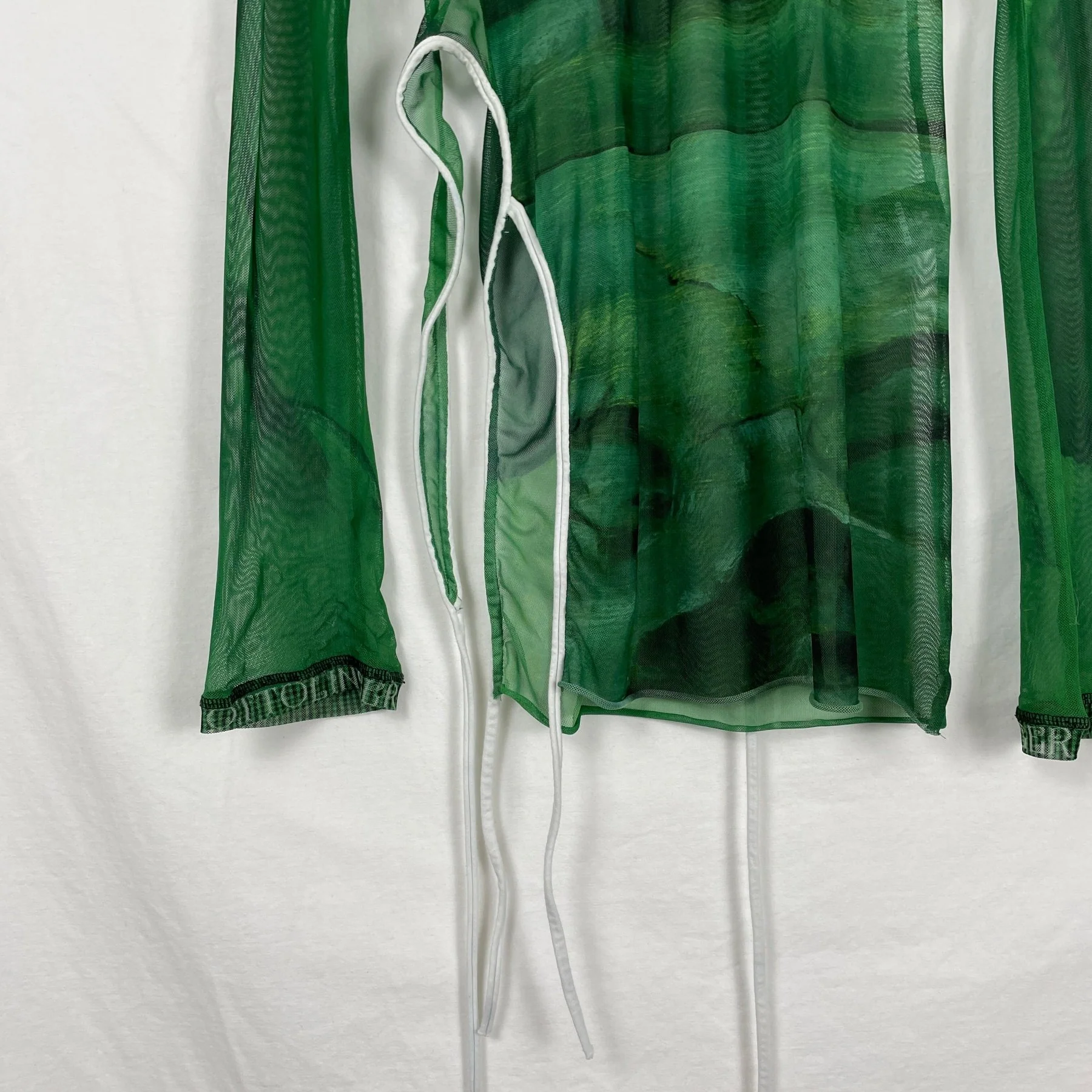 Ottolinger Mesh Tie Top Green - Image 7