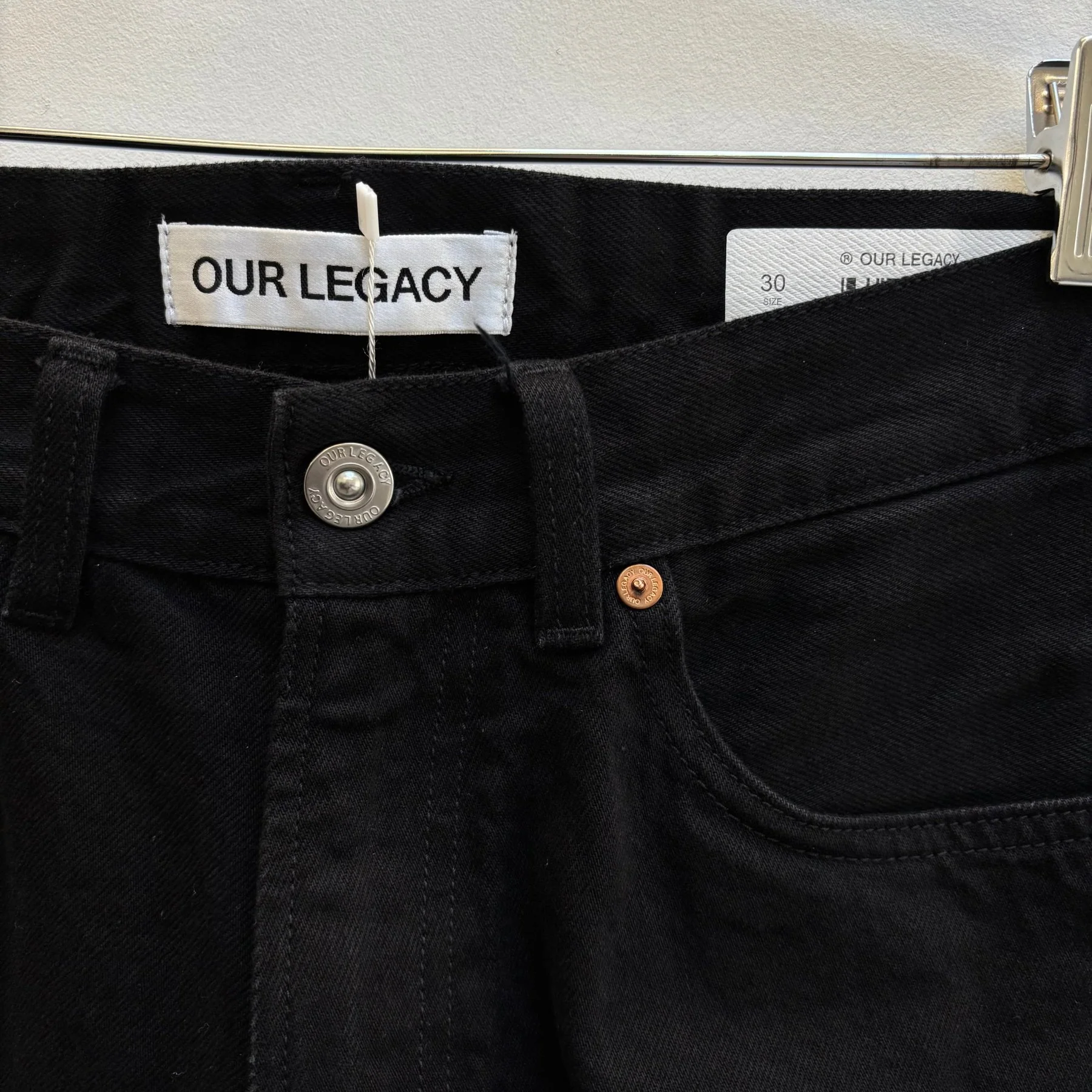 Our Legacy Third Cut Black Selvedge Denim Jeans - Image 5