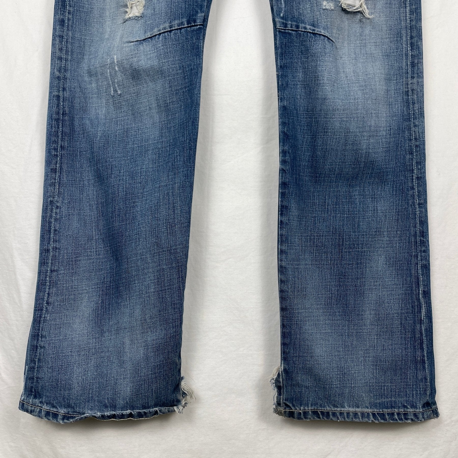 90s Parasuco Ripped Light Wash Straight Leg Jeans - Image 4