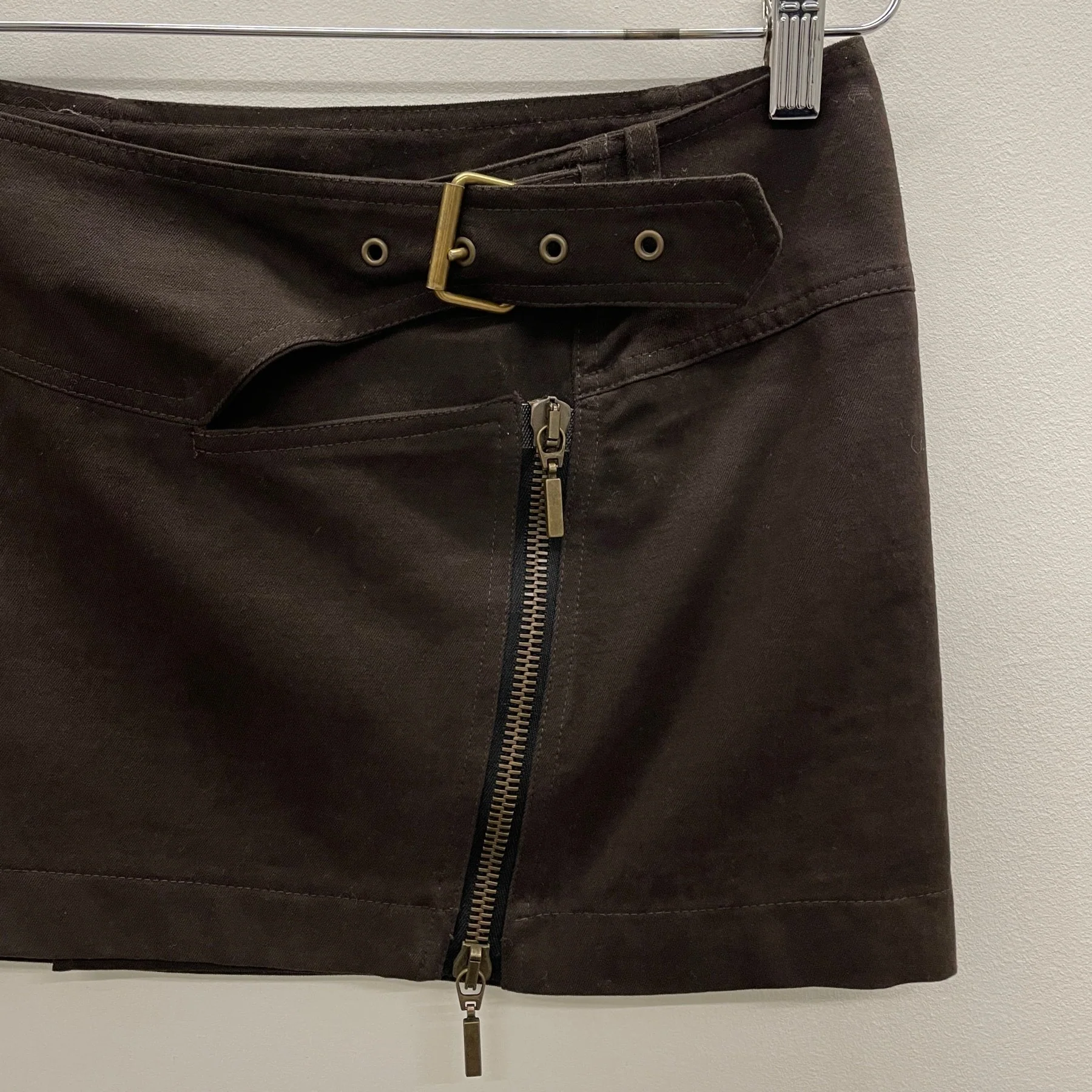 Plein Sud Buckle Zipper Mini Skirt - Image 4