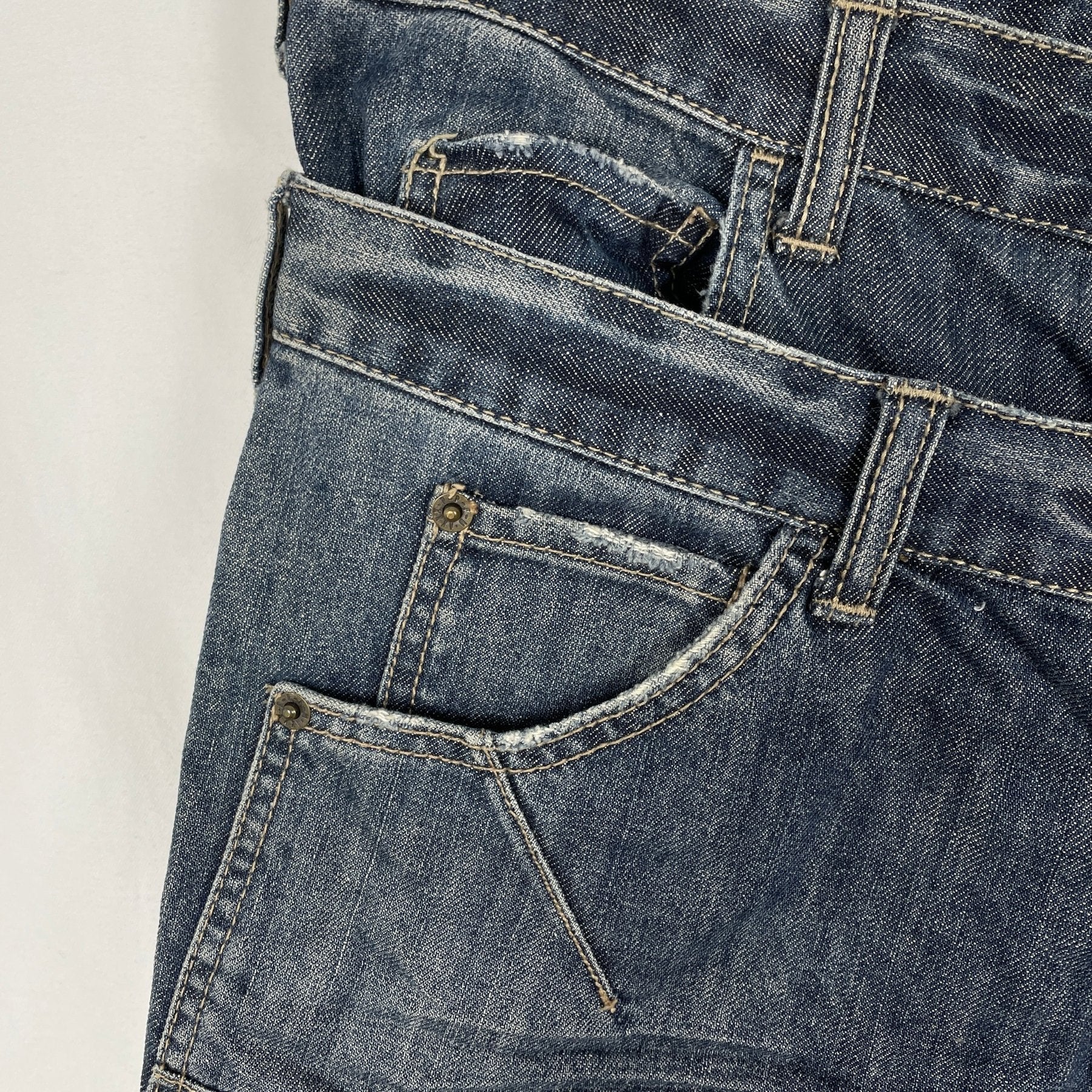 PPFM Double Waisted Biker Jeans - Image 4