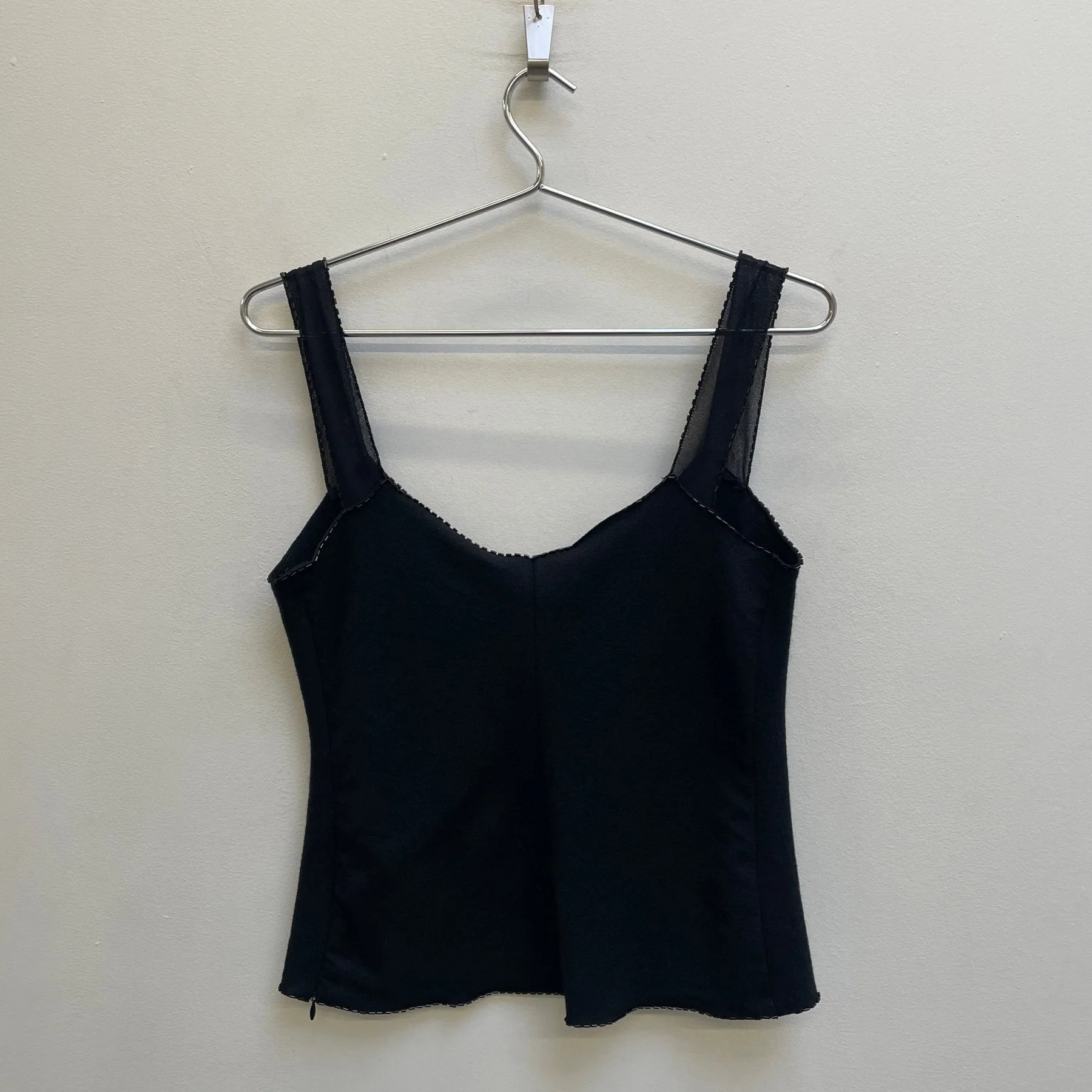 Prada Beaded Neckline Wool Camisole Top - Image 2