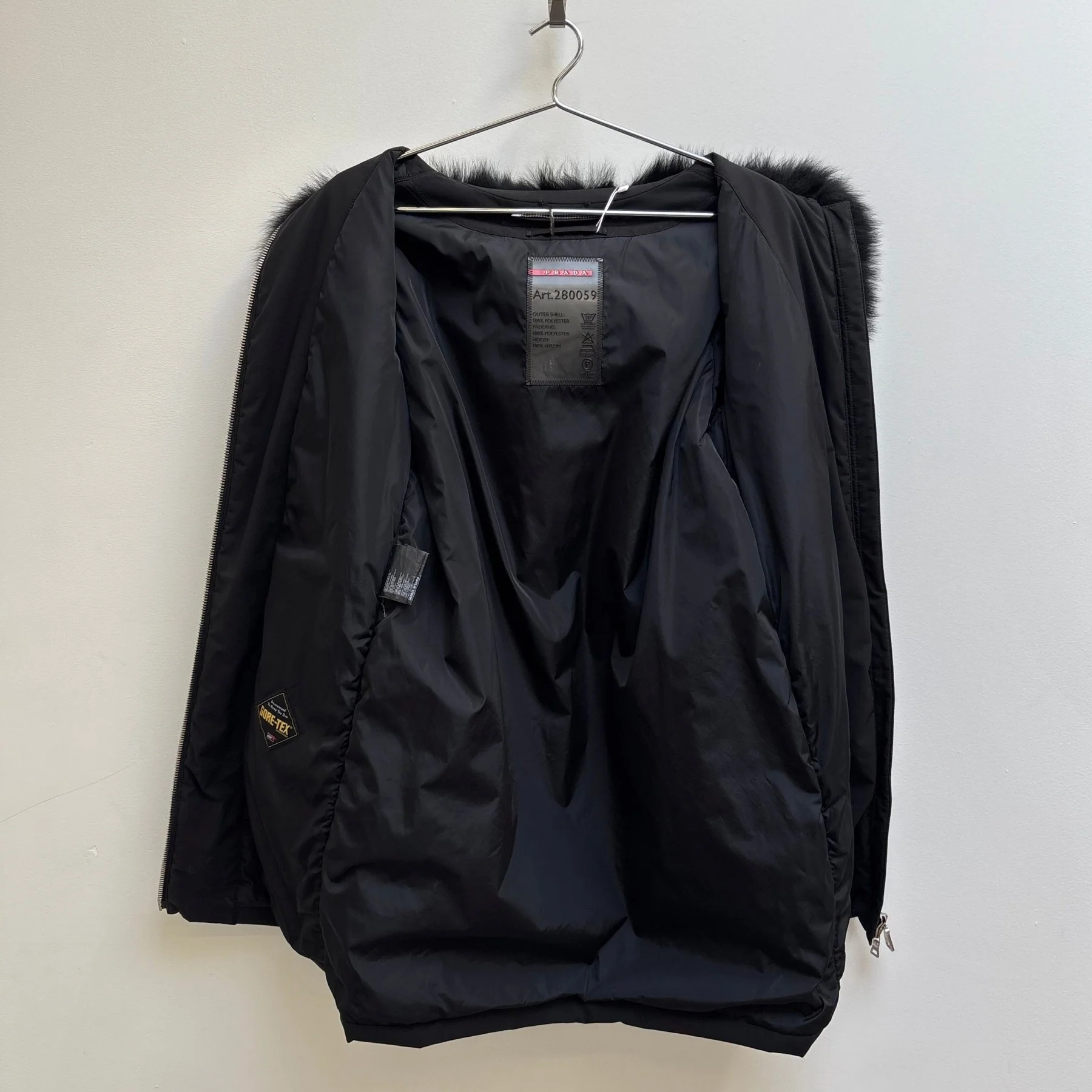 Prada Fur Trim Long Coat - Image 9