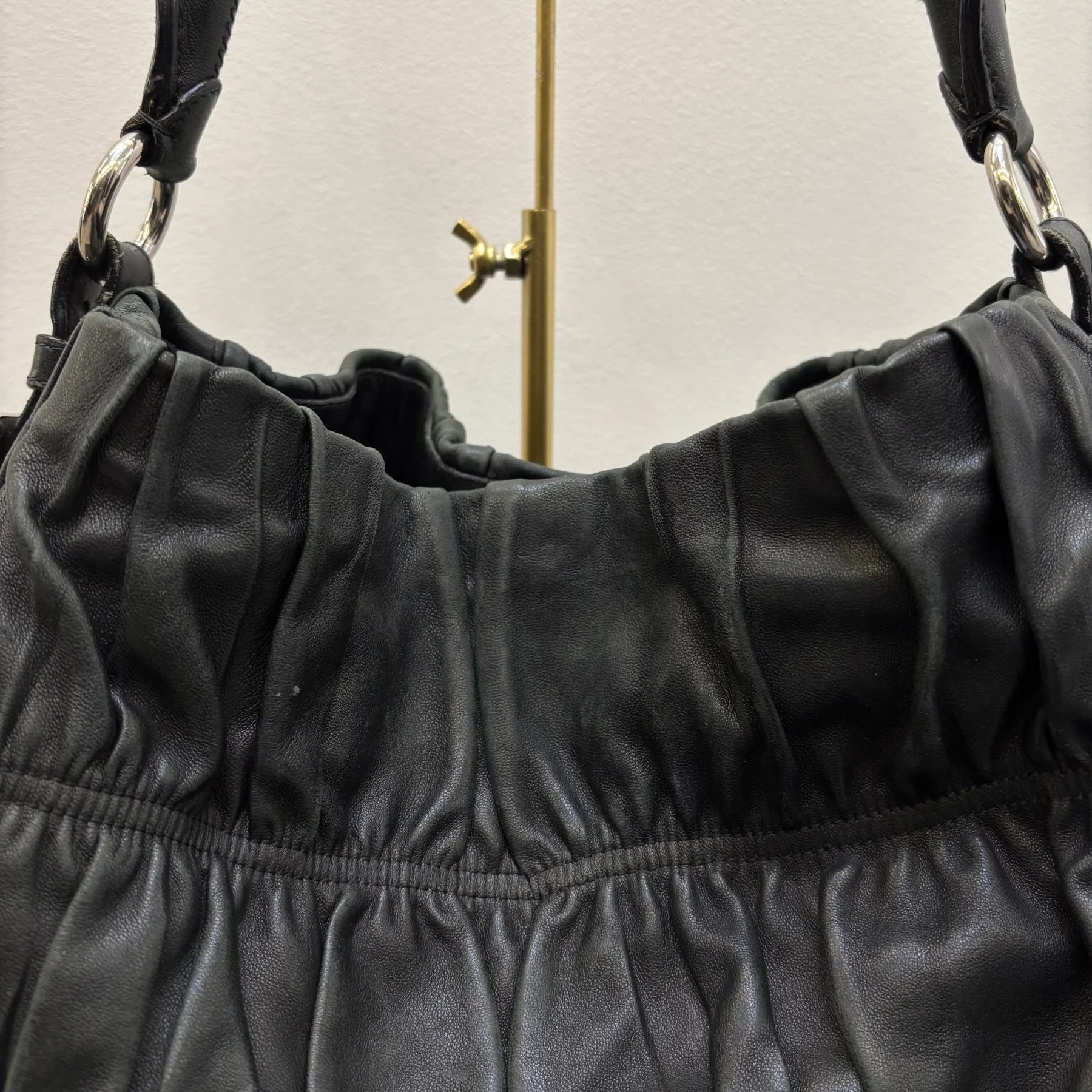 Prada Gaufre Leather Shoulder Hobo Bag - Image 9