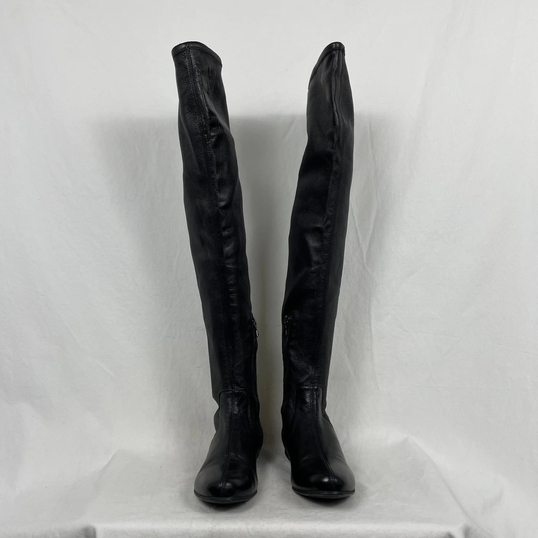 90s Prada Knee-High Leather Boots - Image 3