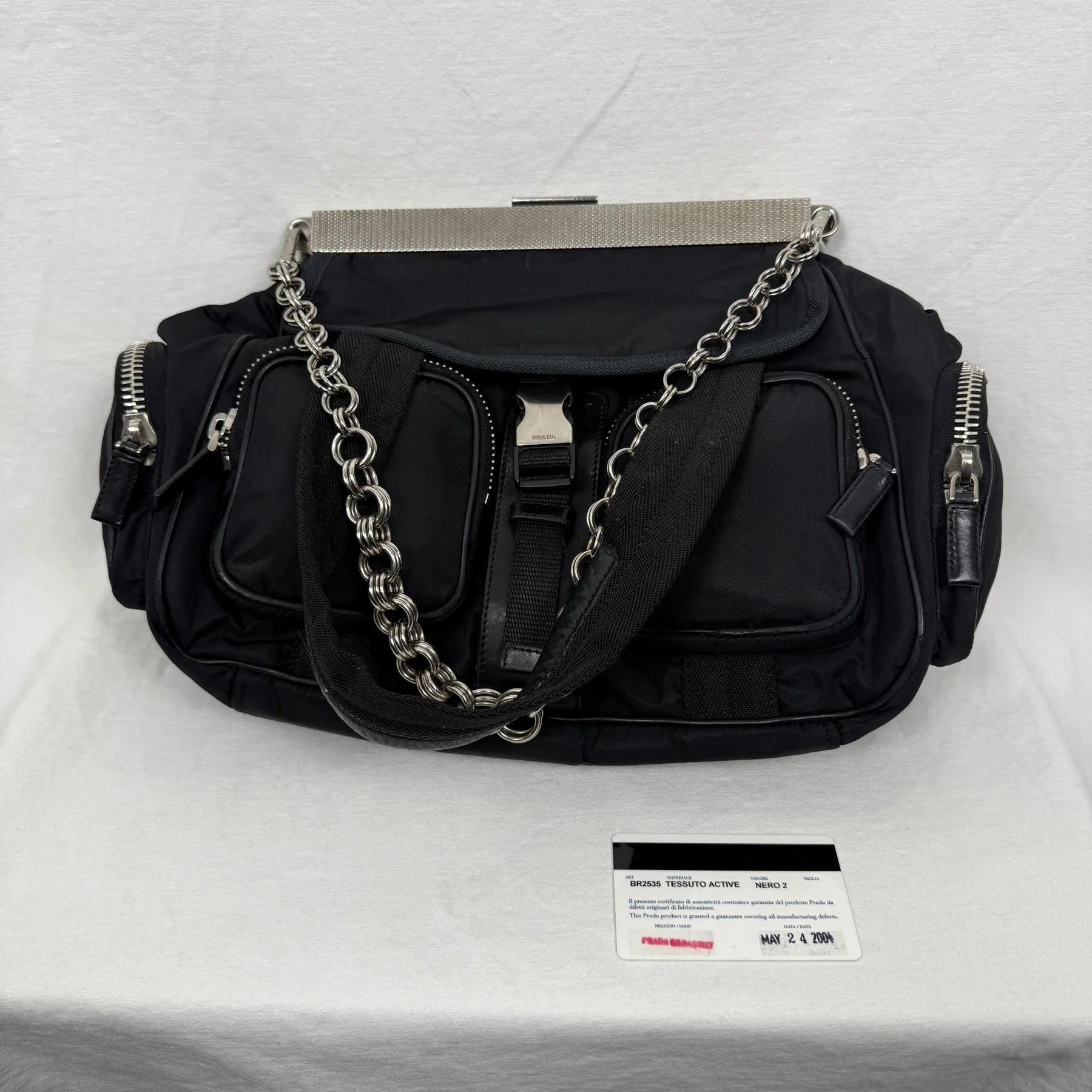 FW04 Prada Cargo Tessuto Bag - Image 11