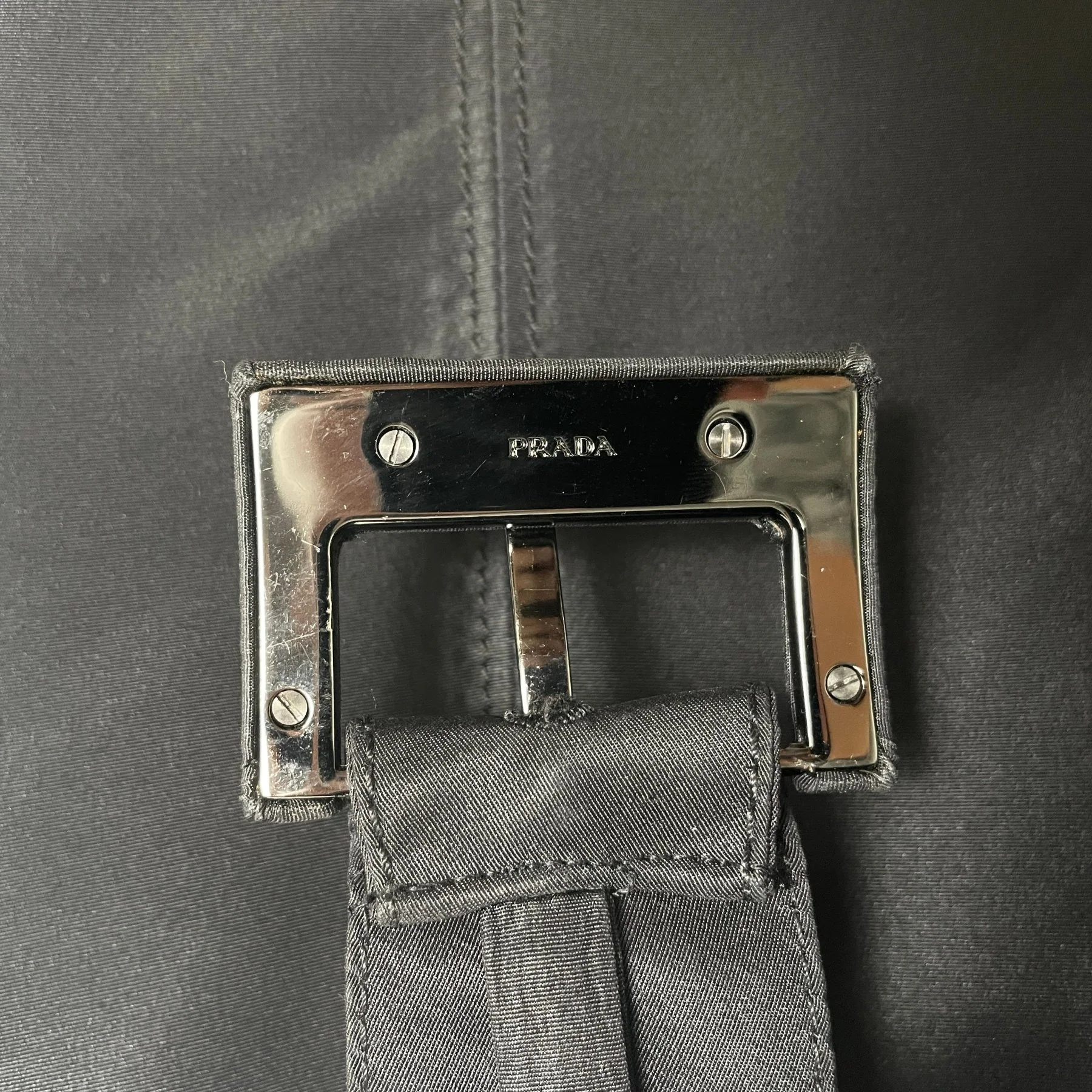 00s Prada Nylon Belted Zipper Skirt - Image 10