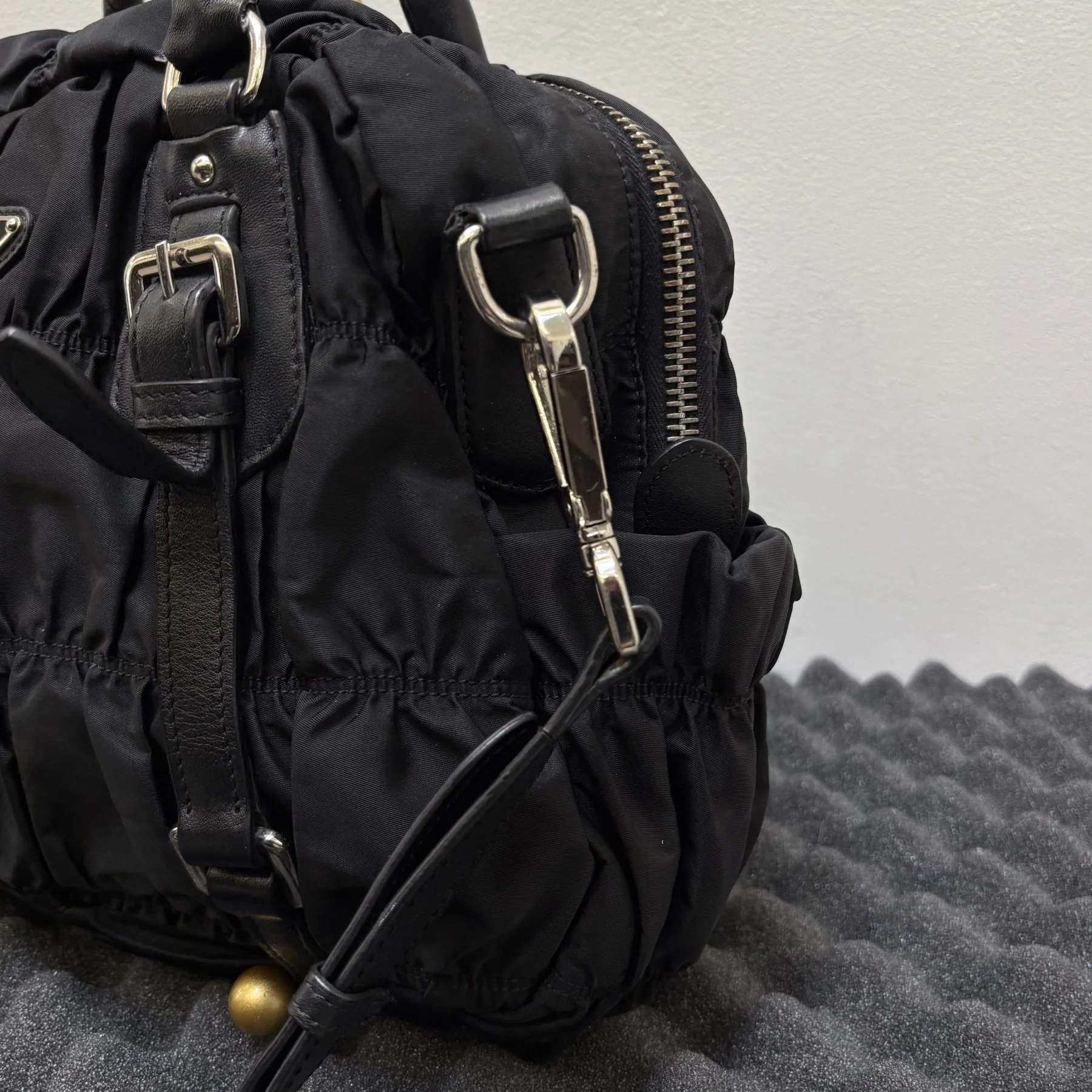FW06 Prada Nylon Gaufre Mini Shoulder Bag - Image 5