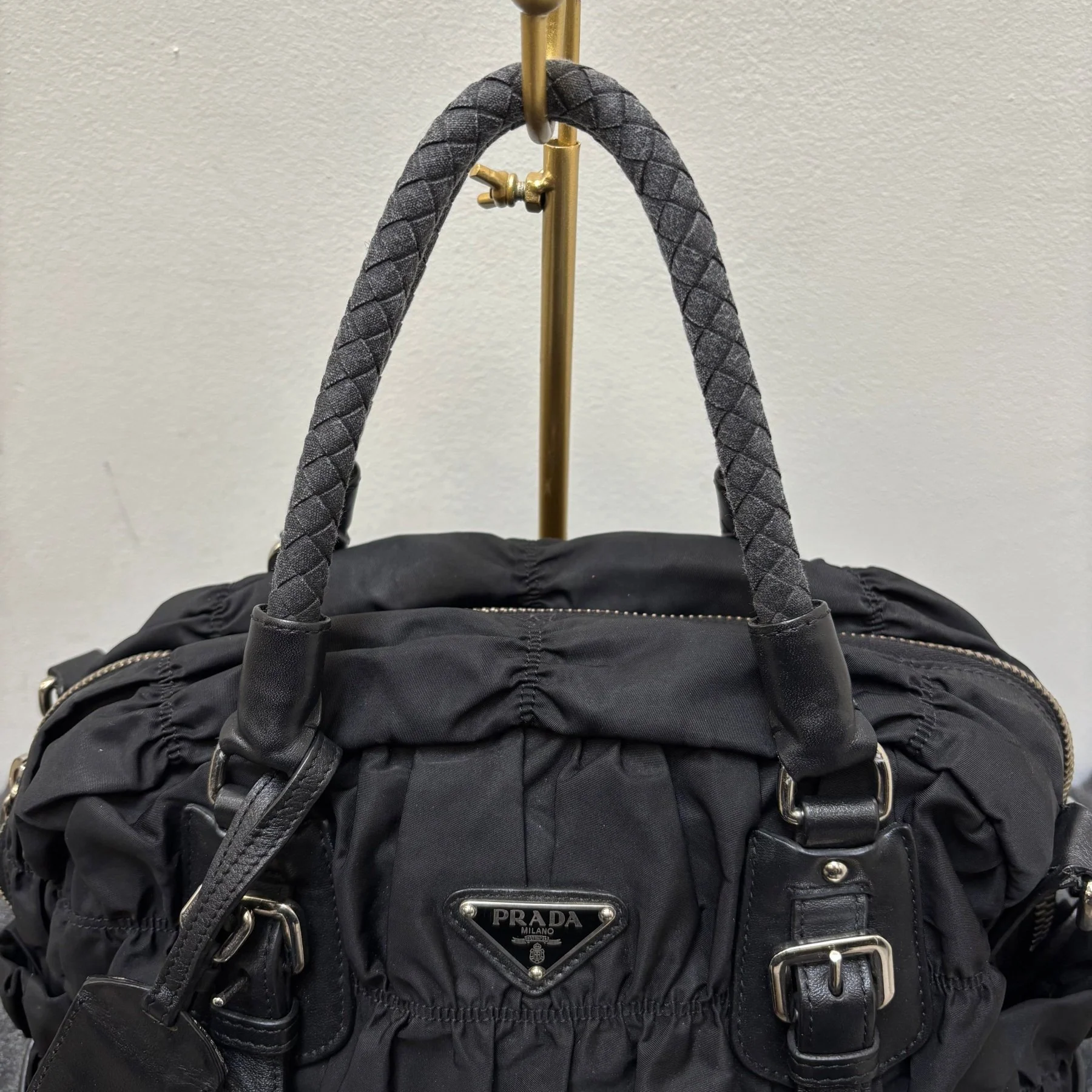 FW06 Prada Nylon Gaufre Mini Shoulder Bag - Image 6