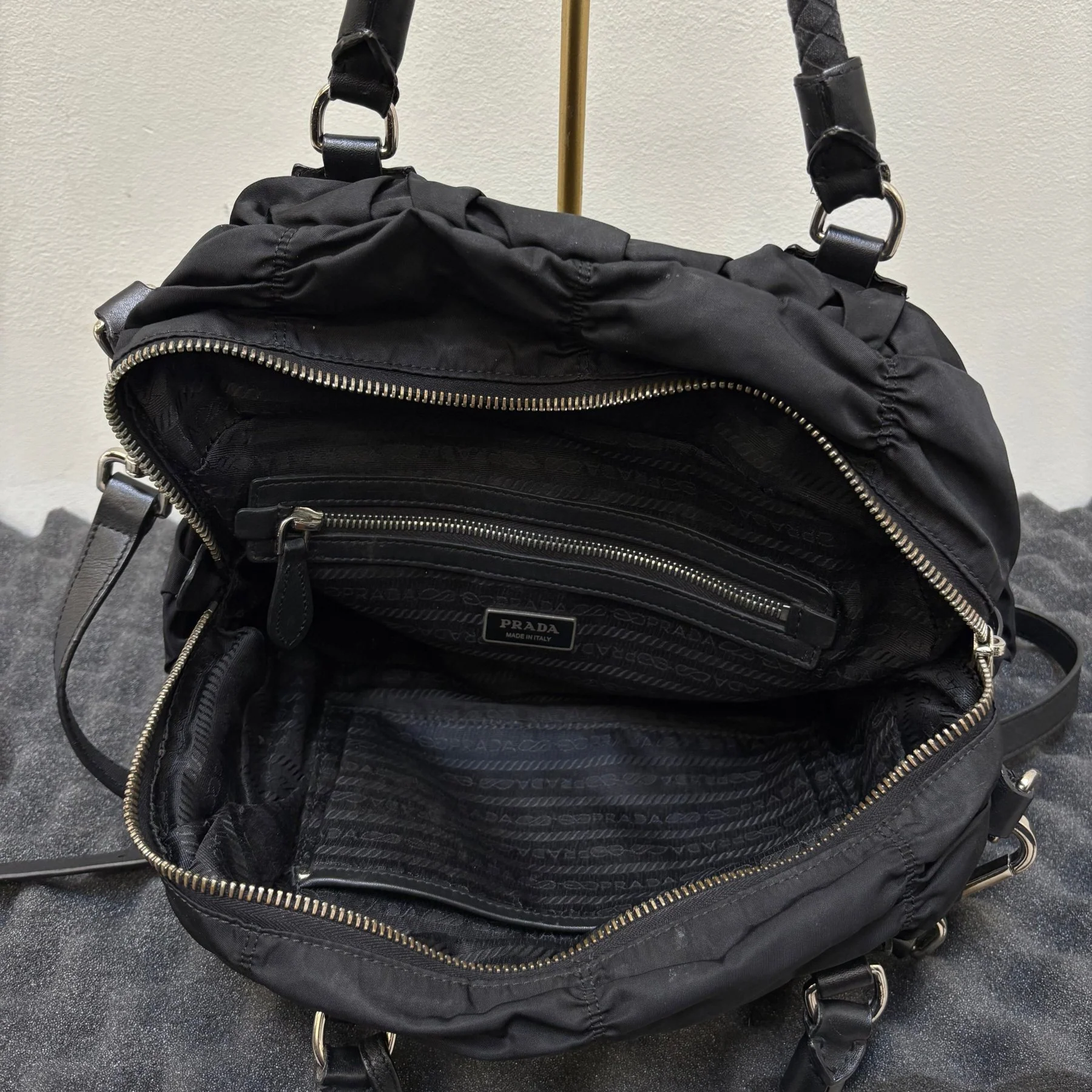 FW06 Prada Nylon Gaufre Mini Shoulder Bag - Image 7