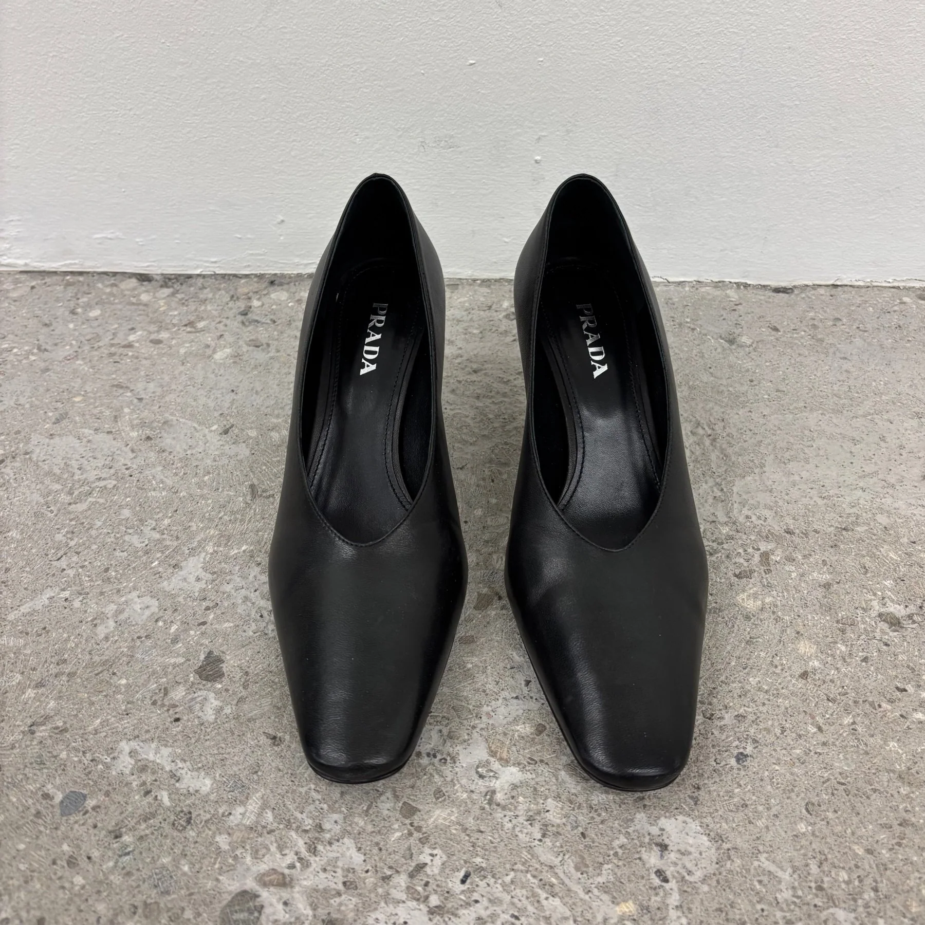 Prada Round Toe Leather Heels - Image 6