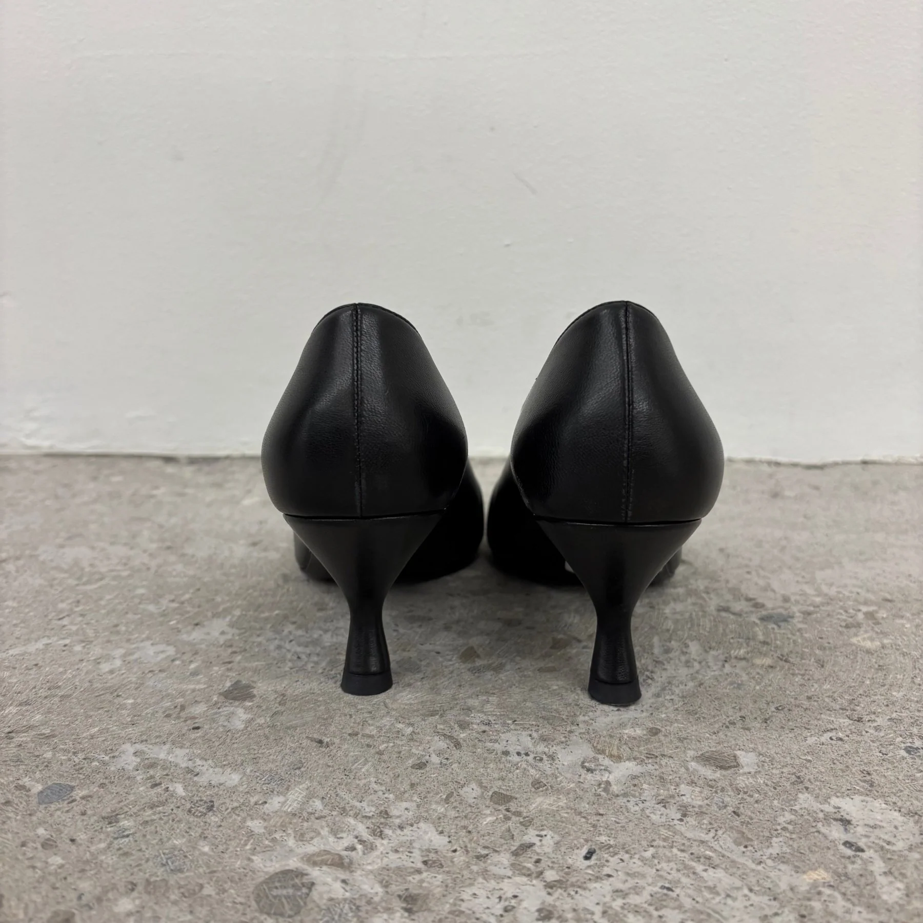 Prada Round Toe Leather Heels - Image 7