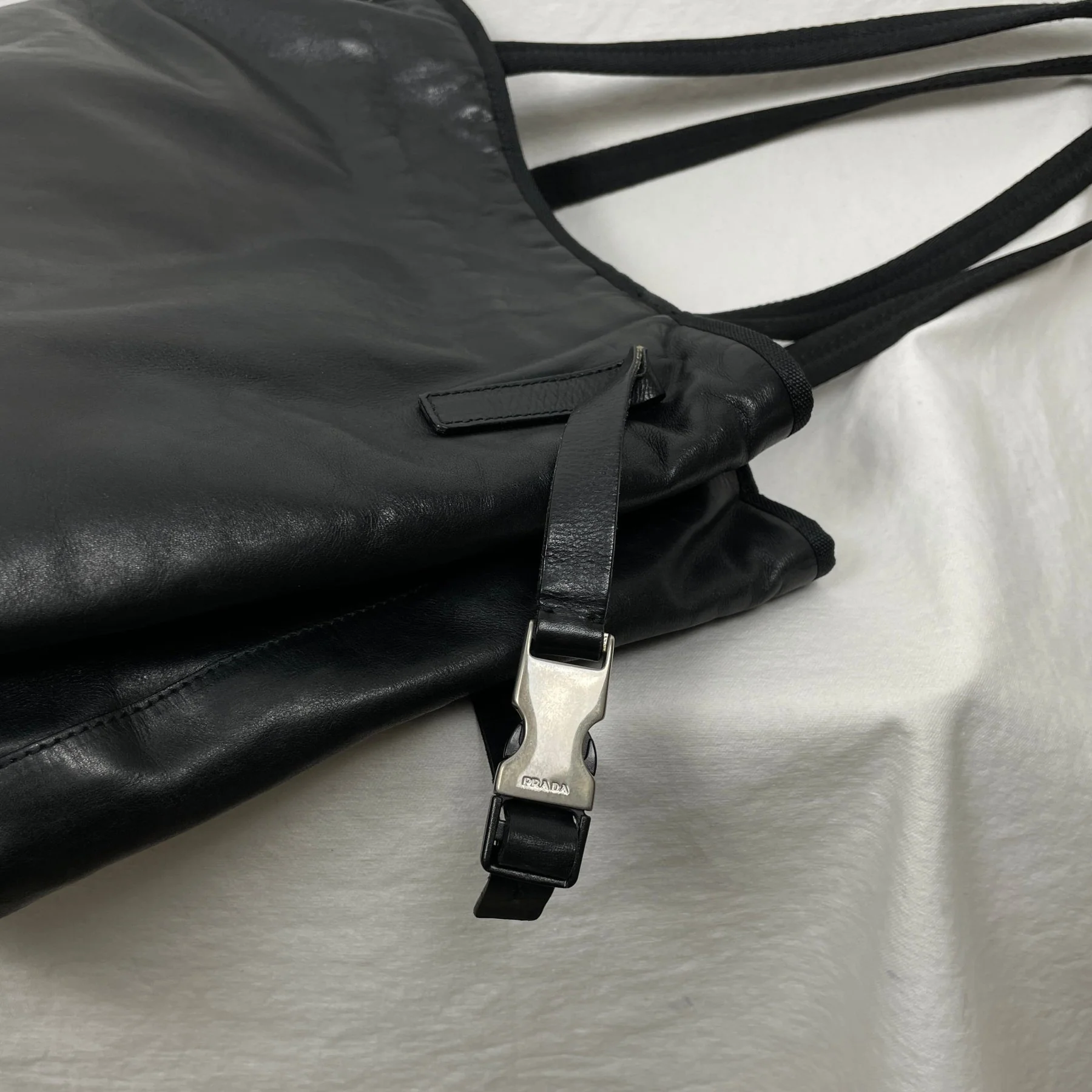00s Prada Buckle Tote Bag - Image 6