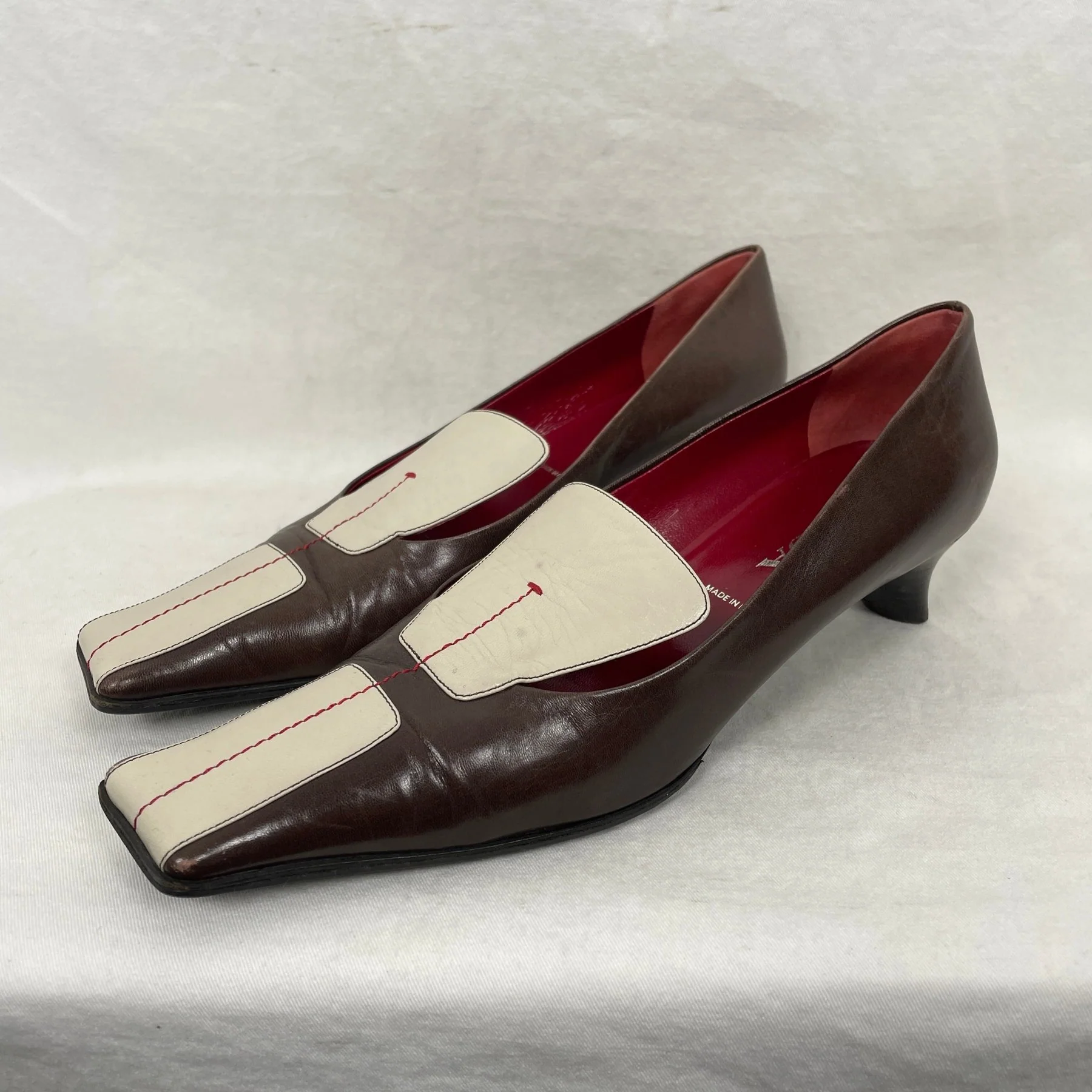 Prada Square Toe Kitten Heels - Image 3