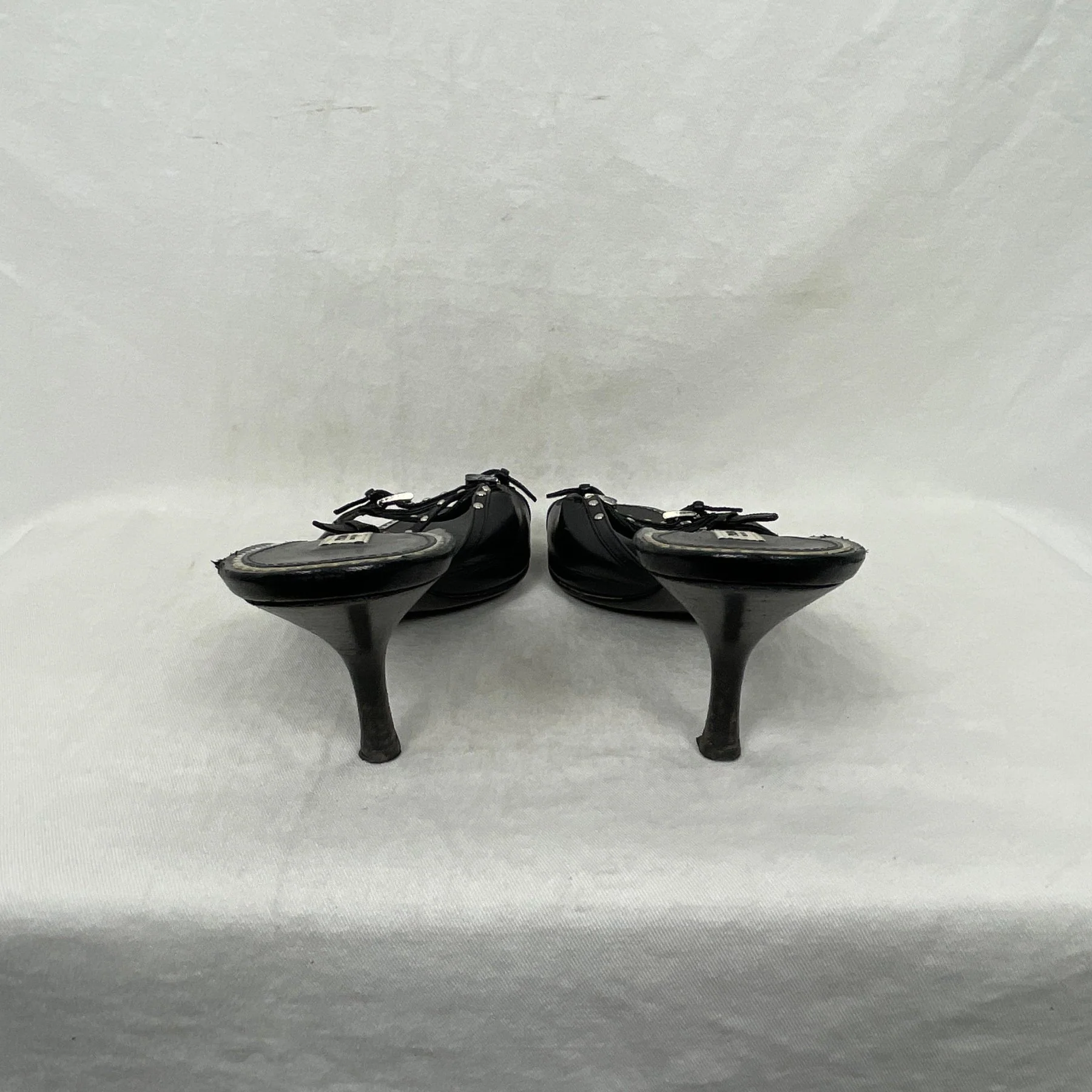 00s Prada Studded Kitten Heel Sandals - Image 5