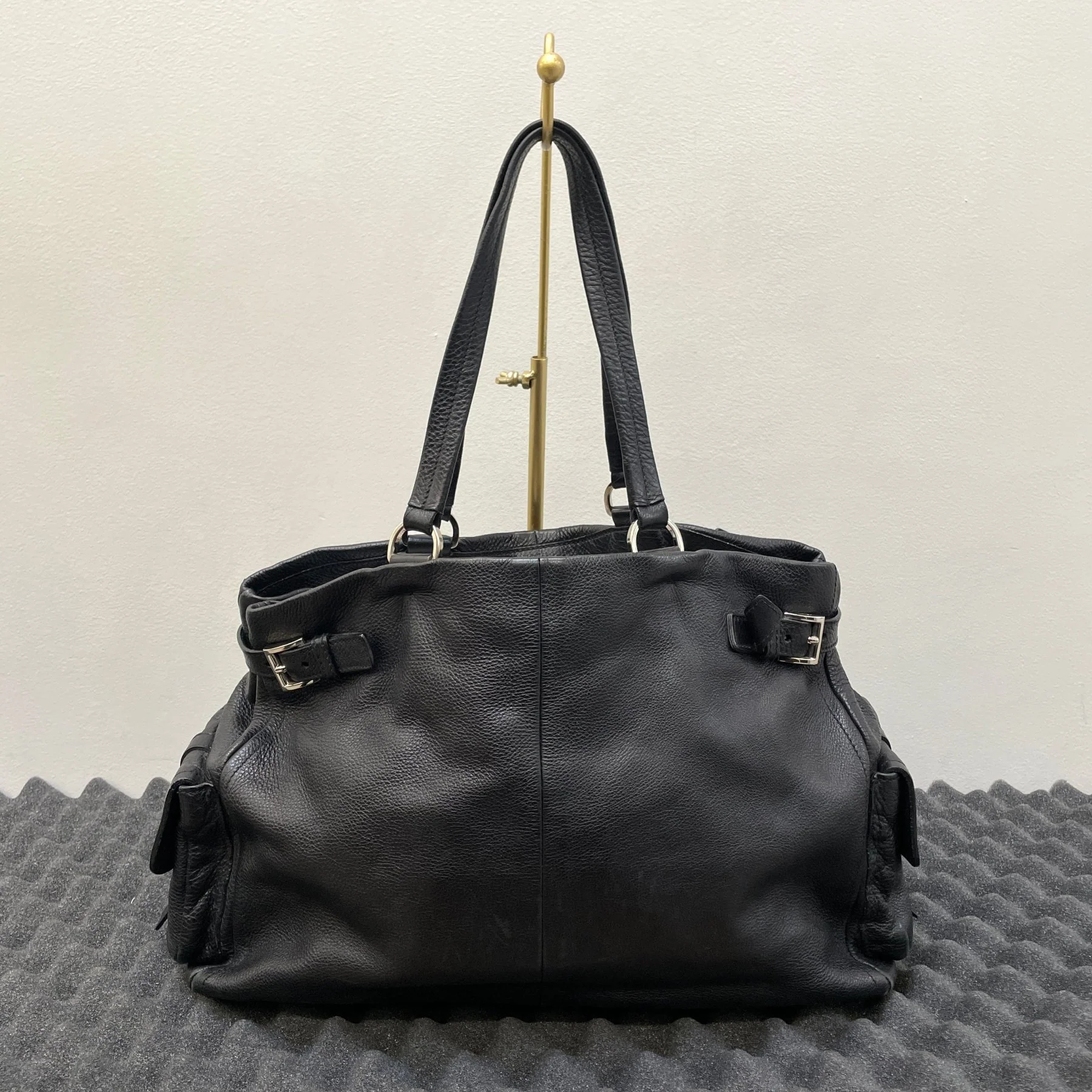 SS04 Prada Vitello Daino Side Pocket Leather Handbag - Image 2
