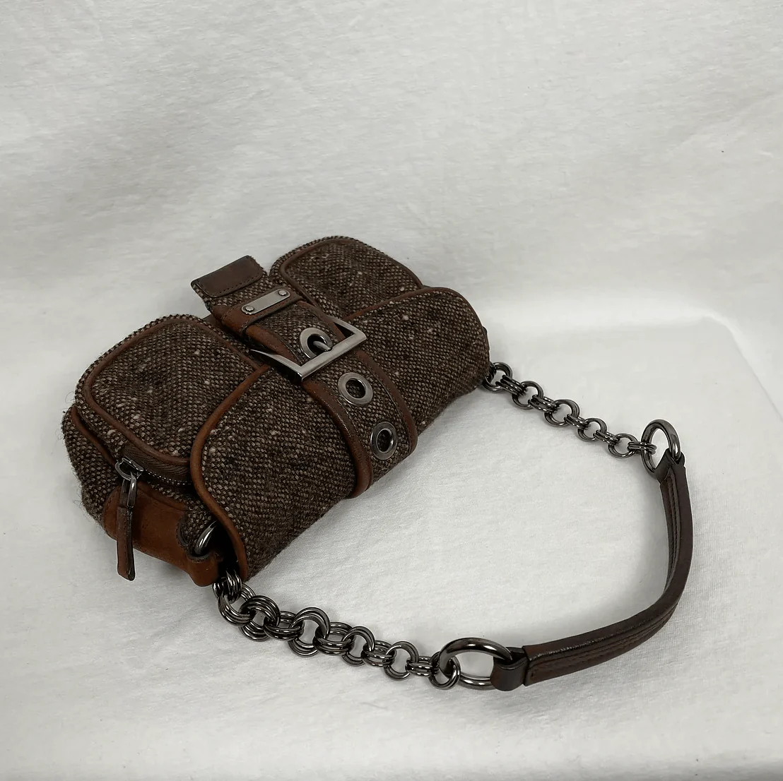 Prada Wool Mini Shoulder Bag - Image 6