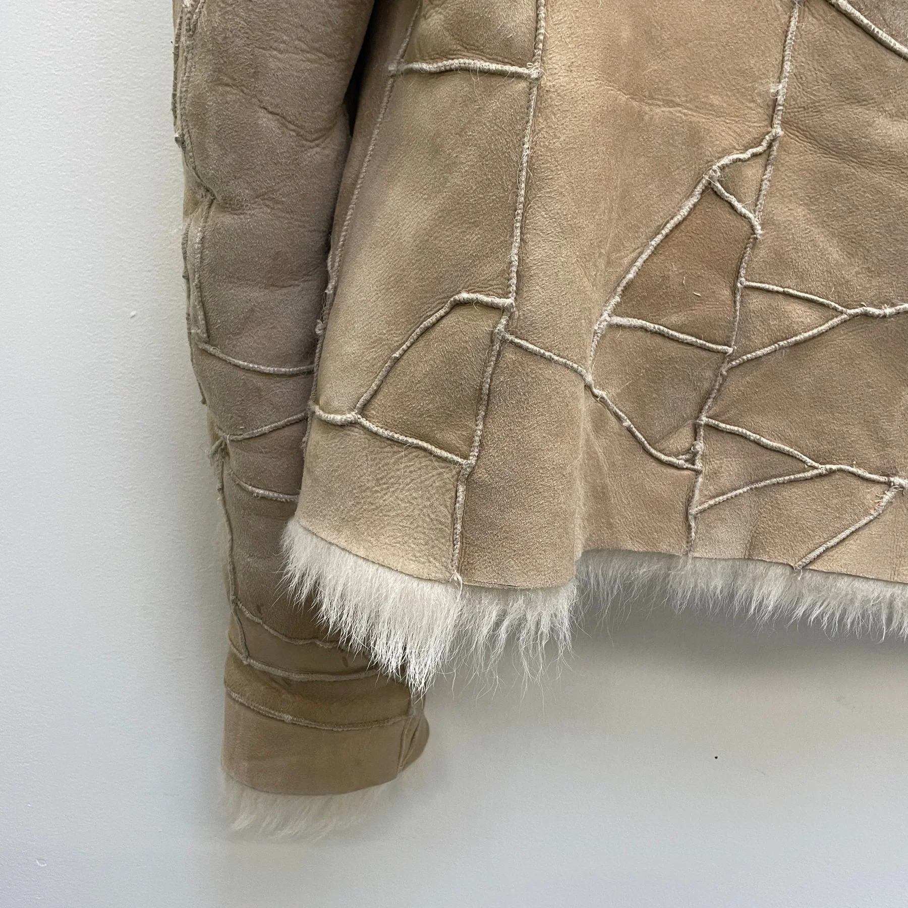 RESTIR SHEEPSKIN PATCHWORK JACKET - Image 9