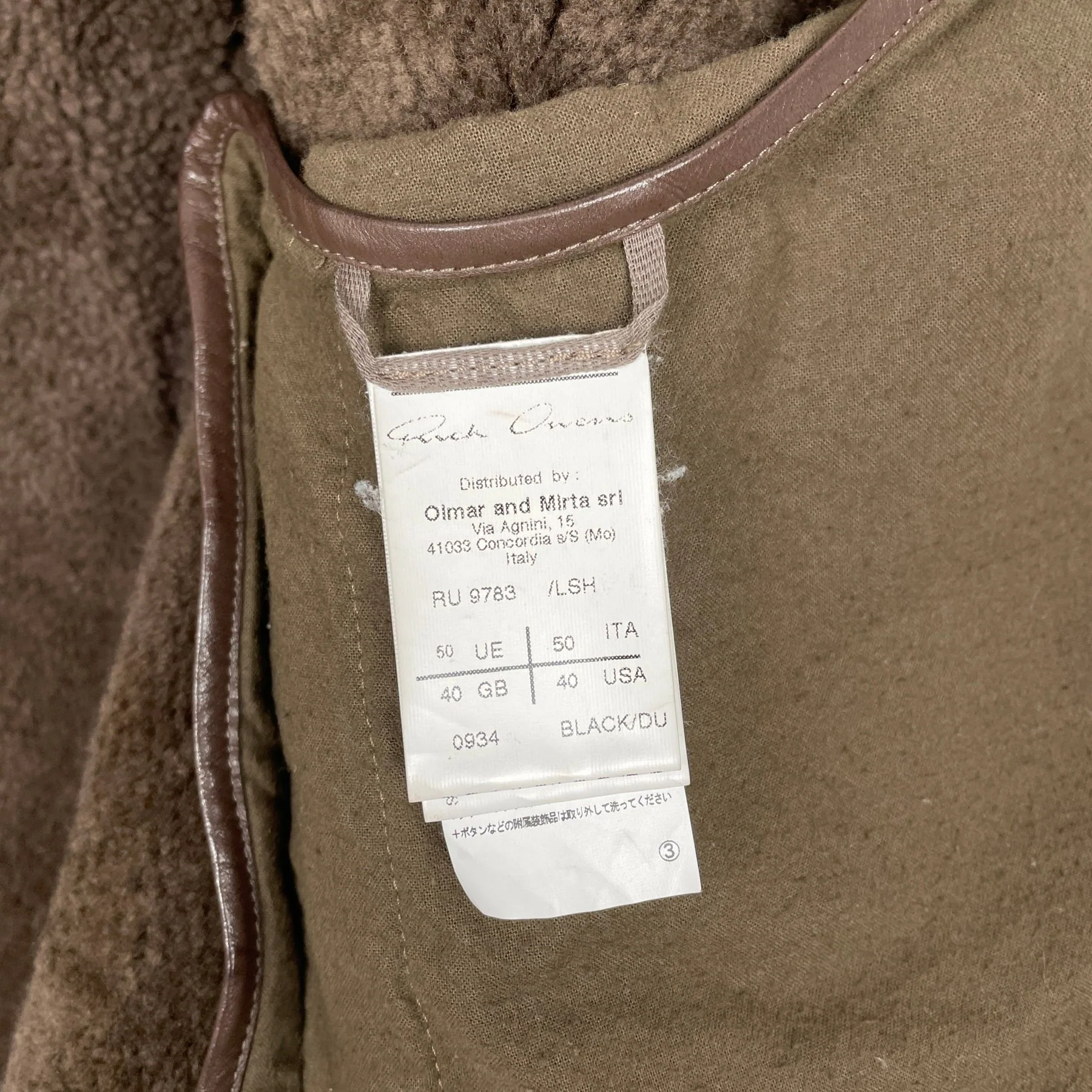 FW12 Rick Owens "Mountain" Shearling Jacket - Image 11