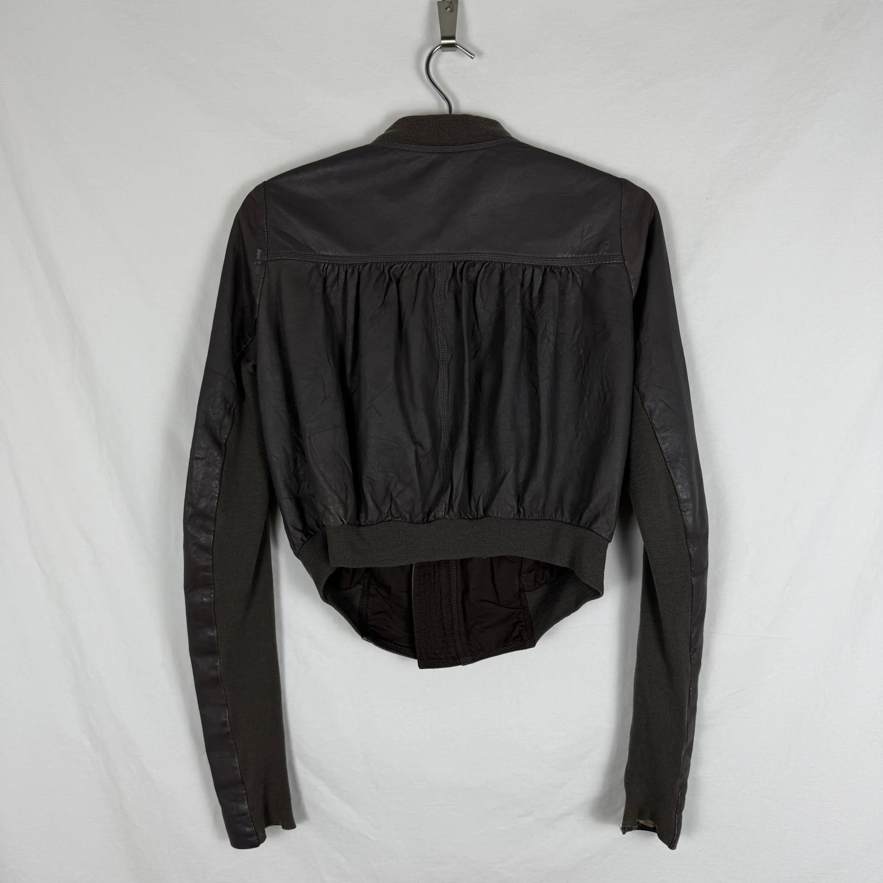 FW04 Rick Owens Cropped Bomber Jacket - Image 2
