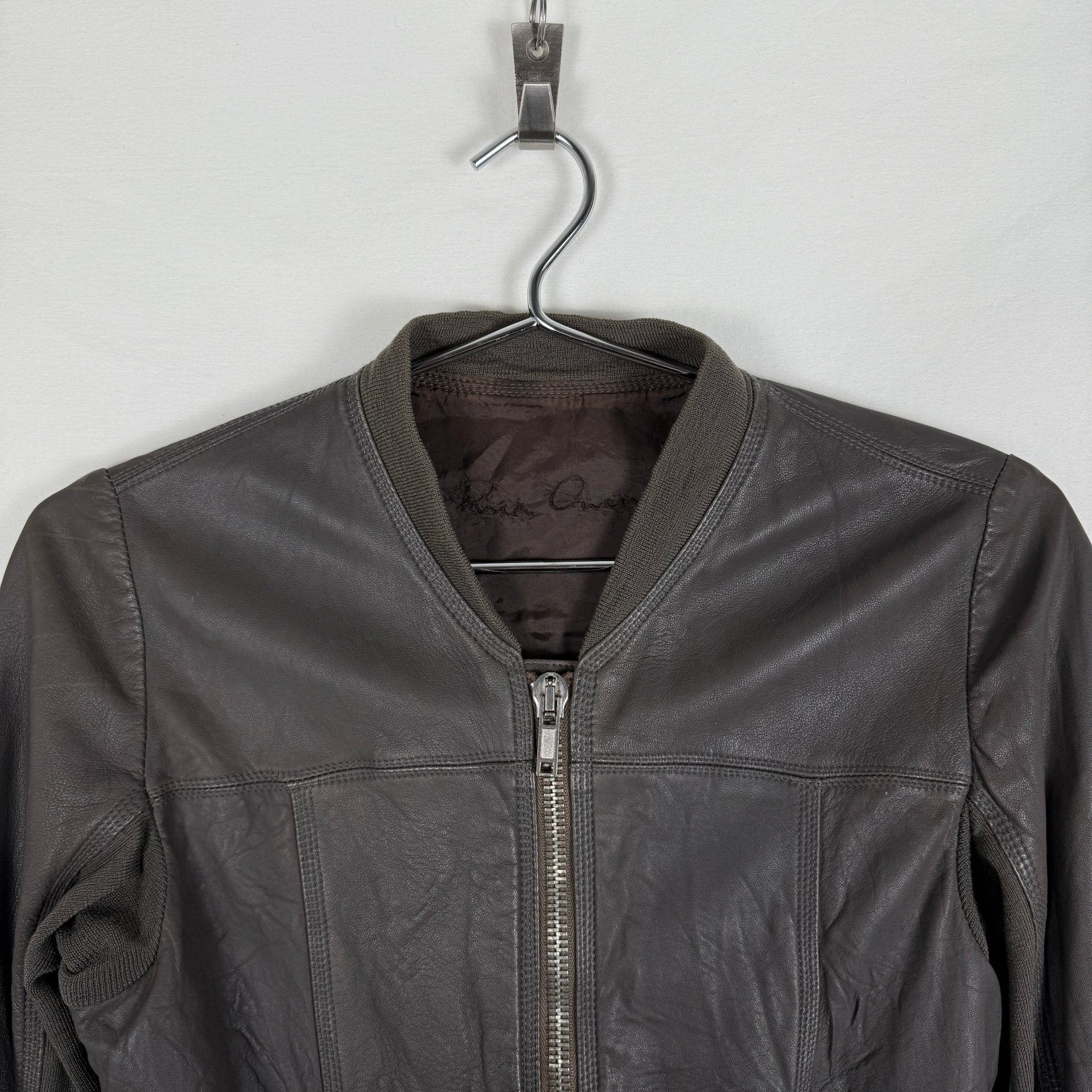 FW04 Rick Owens Cropped Bomber Jacket - Image 3