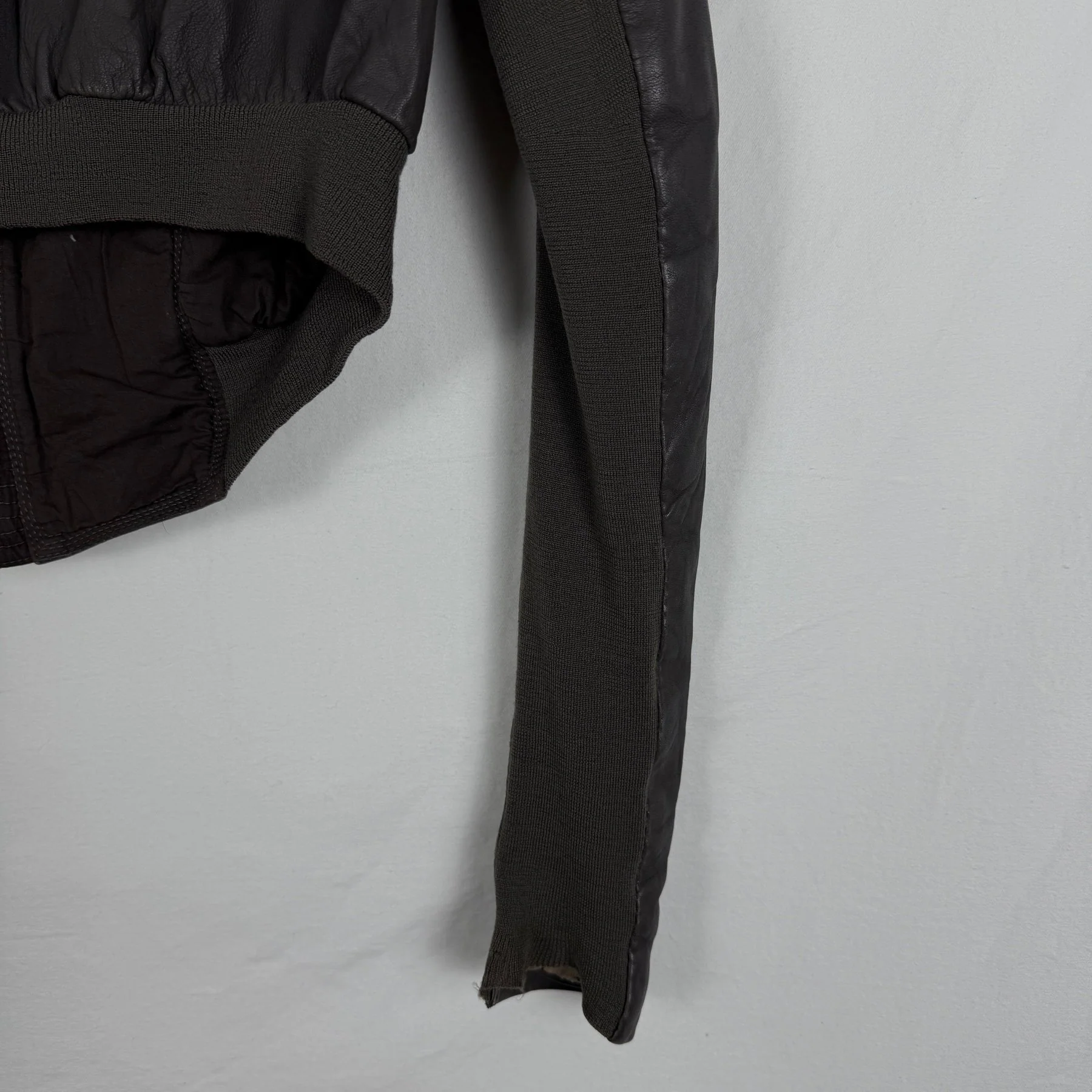 FW04 Rick Owens Cropped Bomber Jacket - Image 8