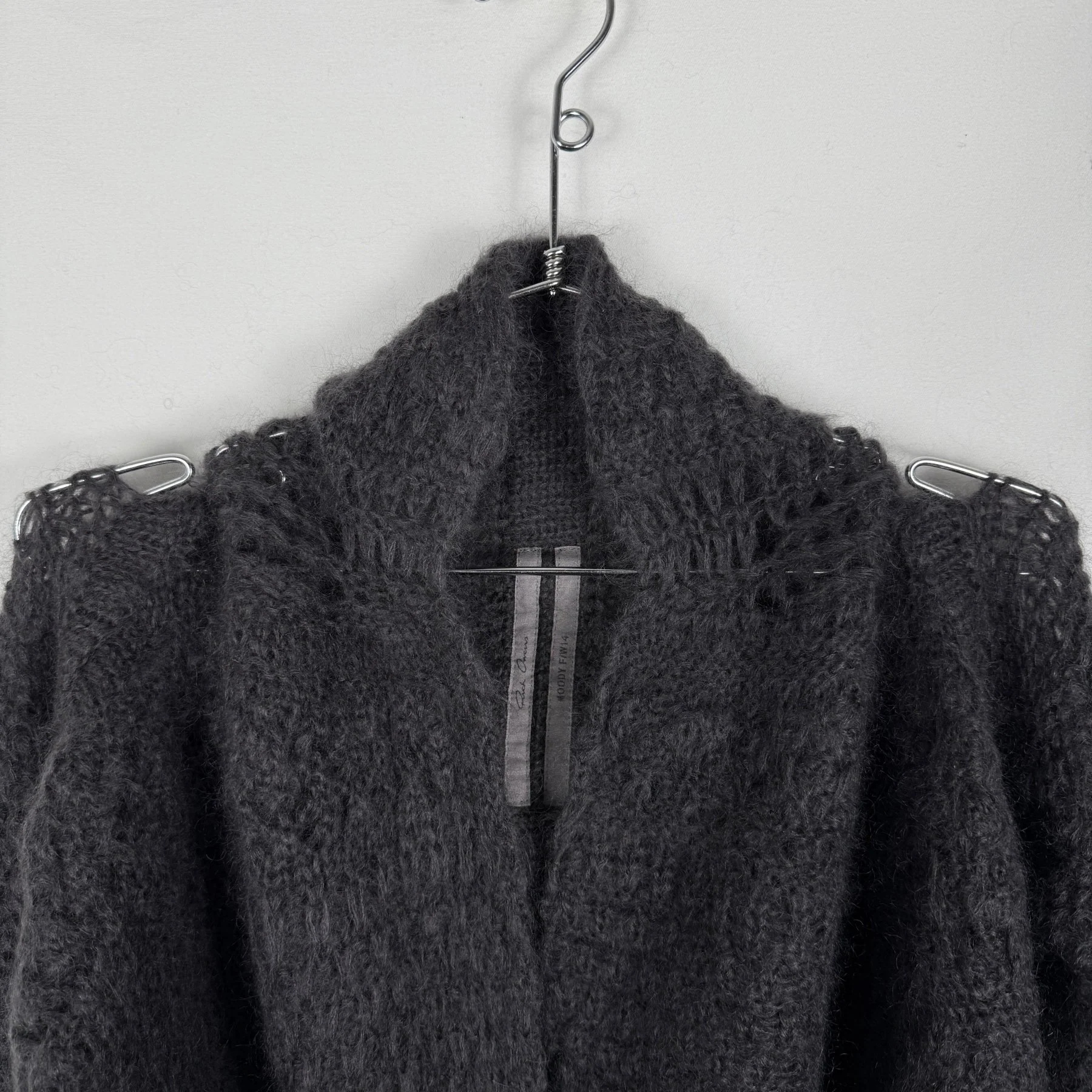 FW14 Rick Owens “Moody” Knit Mohair Cardigan - Image 4