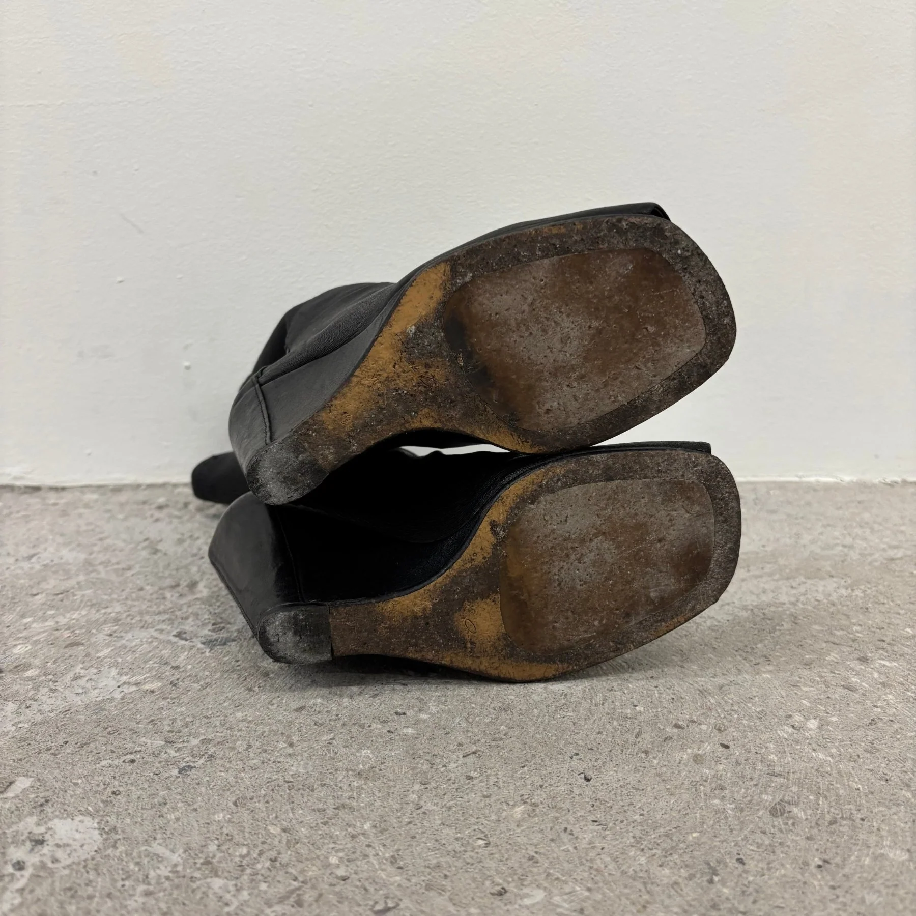 Rick Owens Larry Sock Open Toe Wedge Heels - Image 9