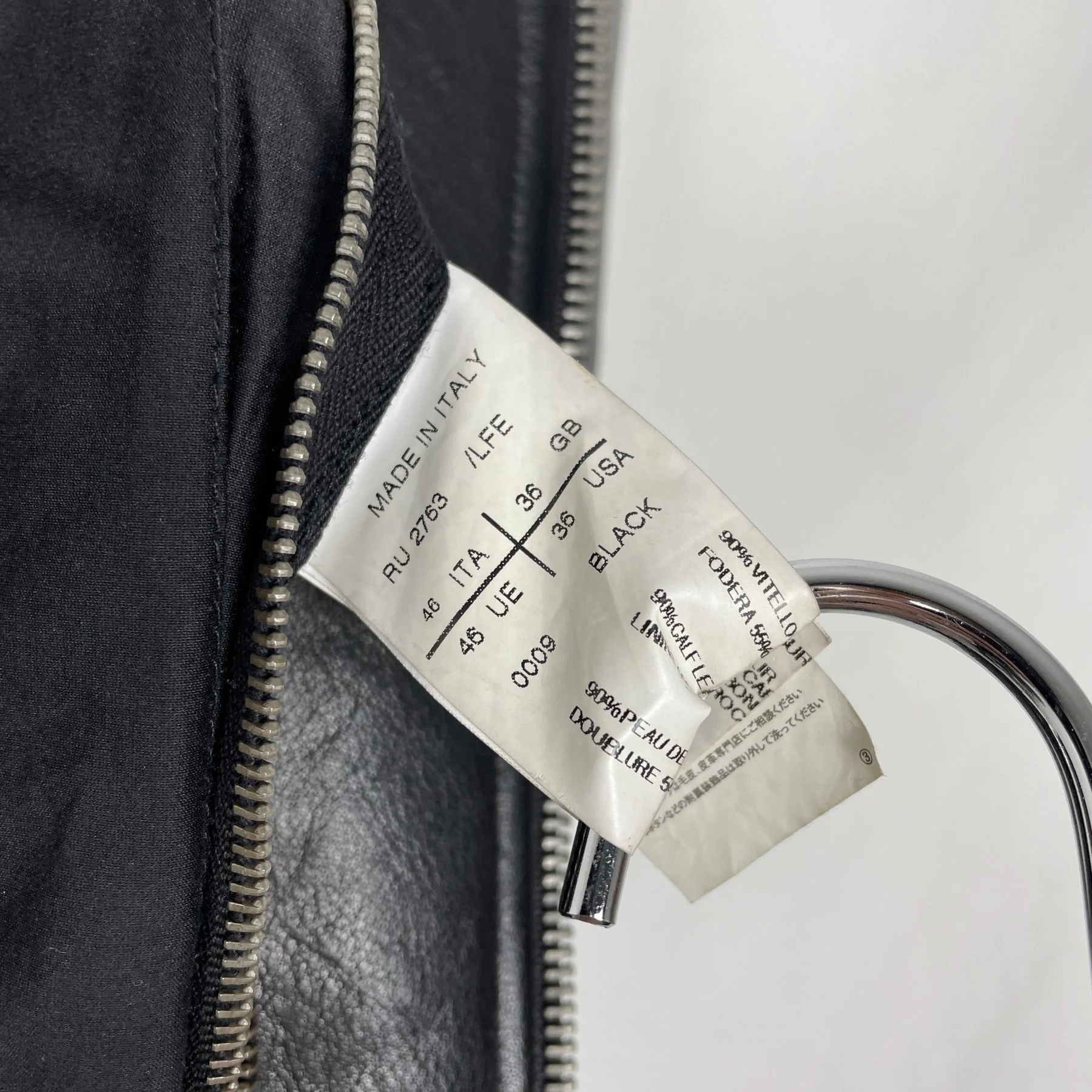 FW11 Rick Owens “Limo” Sternberg Calfskin Leather Jacket - Image 7