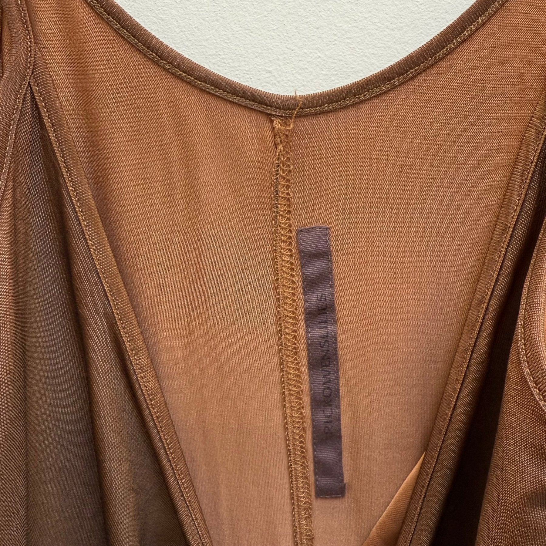 Rick Owens Lilies Dark Tangerine Long Tank Dress - Image 4