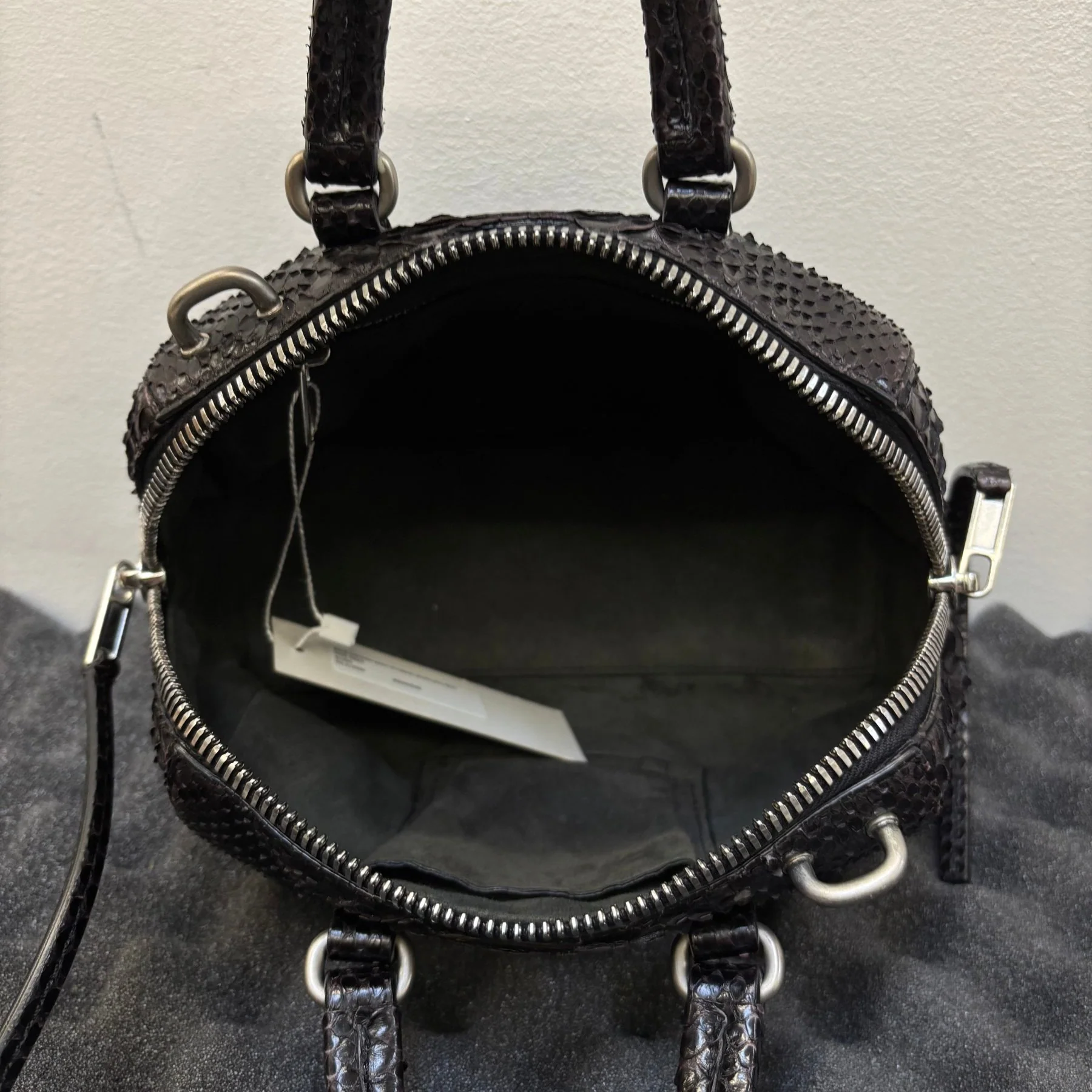 Rick Owens Mini Python Bowling Bag - Image 13