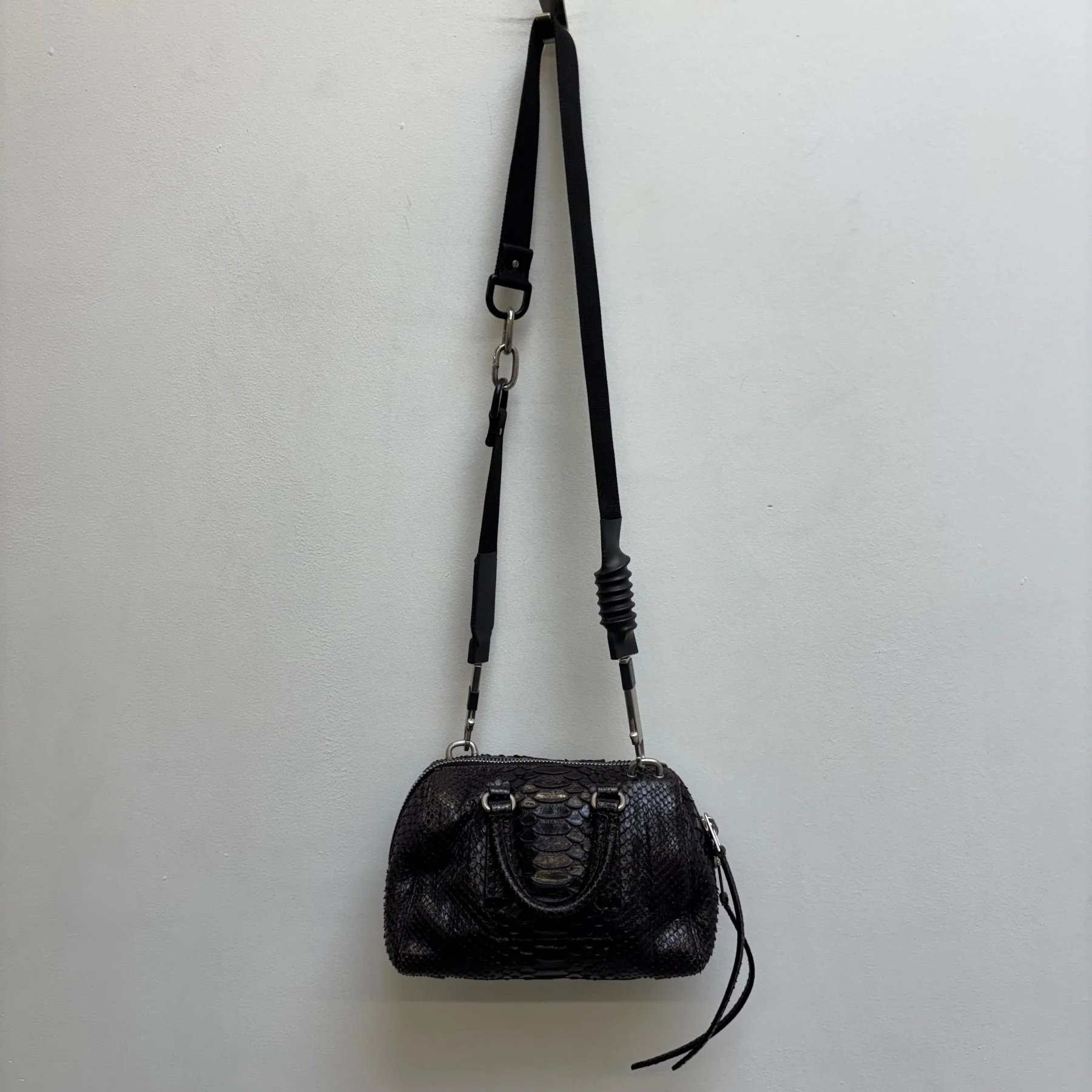 Rick Owens Mini Python Bowling Bag - Image 3