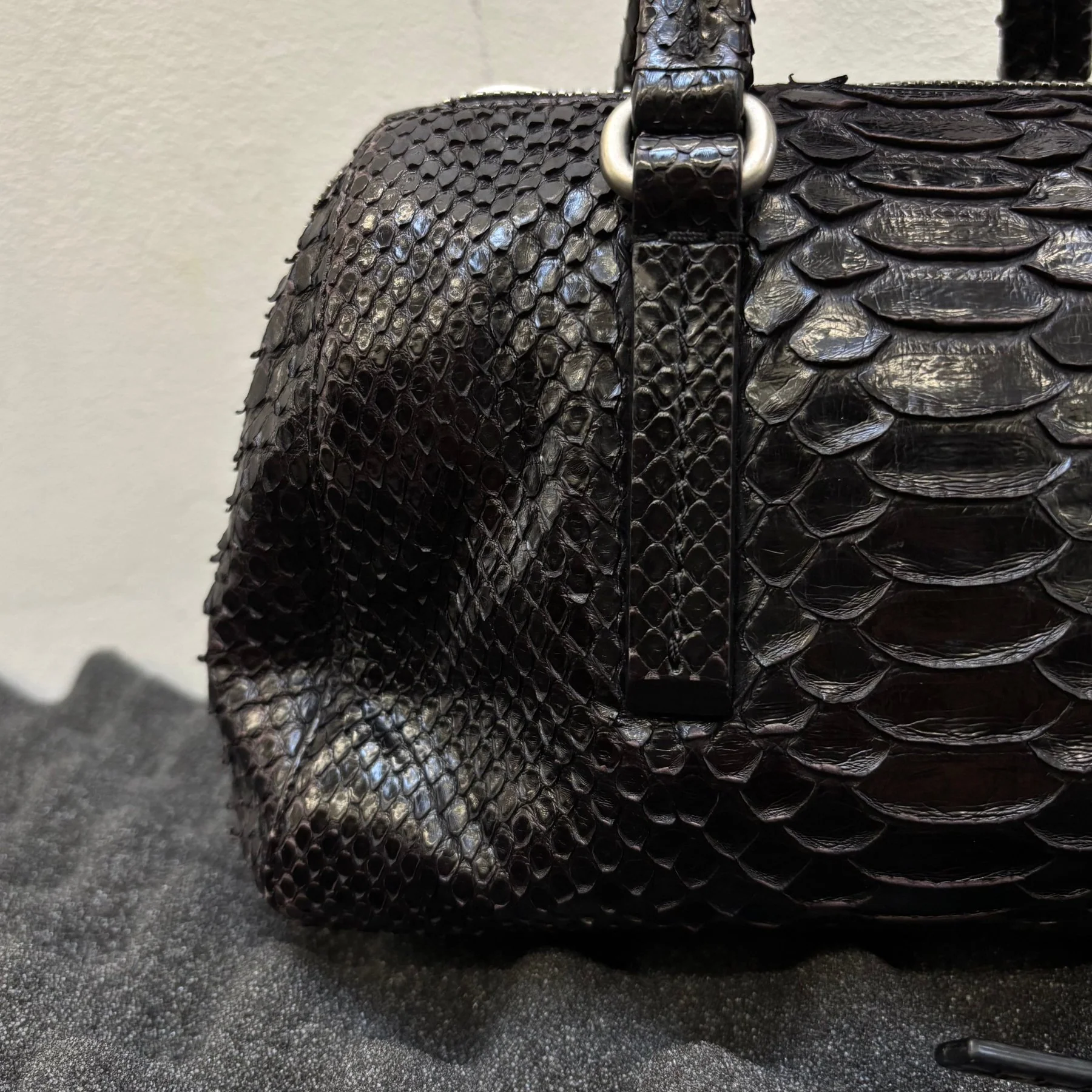 Rick Owens Mini Python Bowling Bag - Image 5
