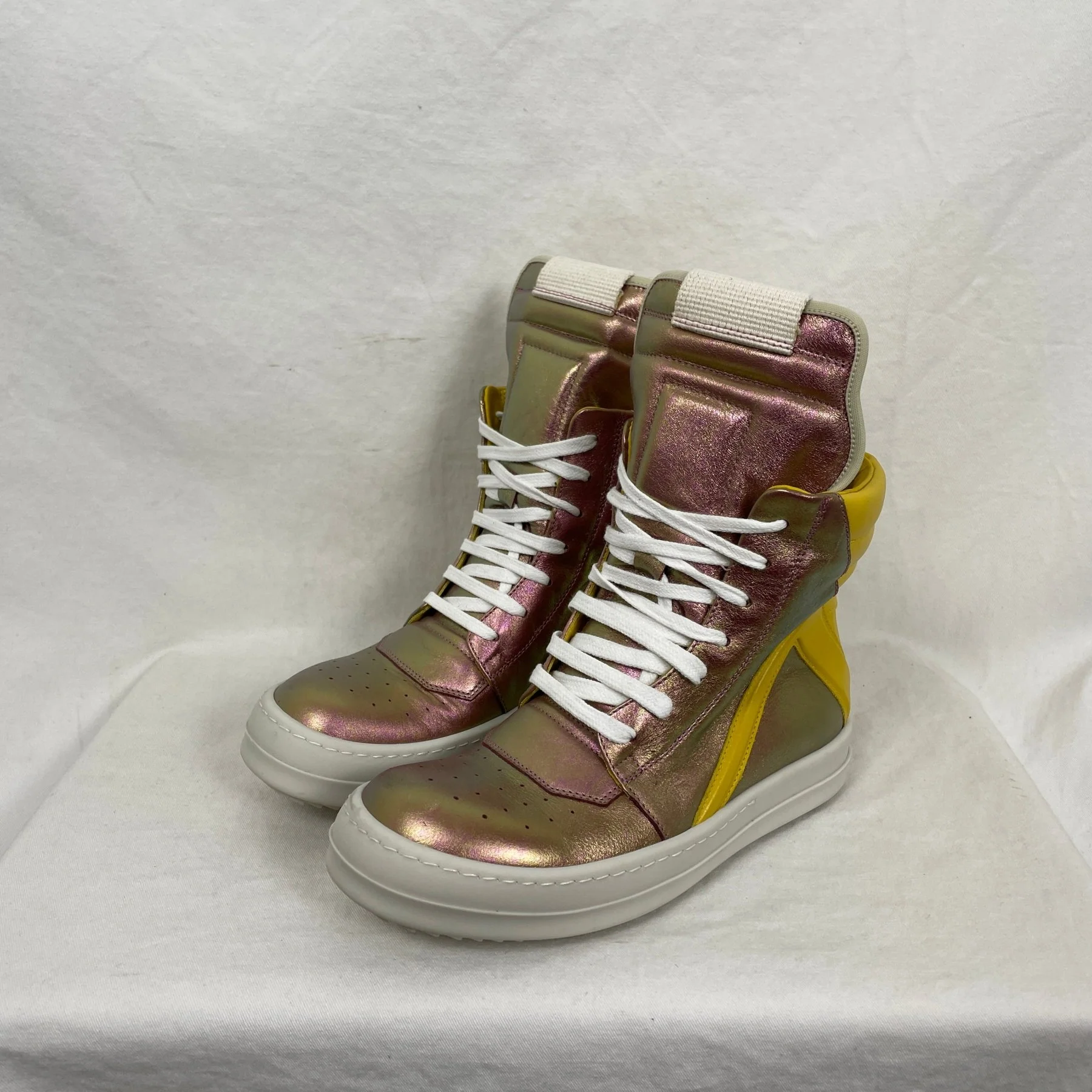 Rick Owens Pink Iridescent Geobasket - Image 3