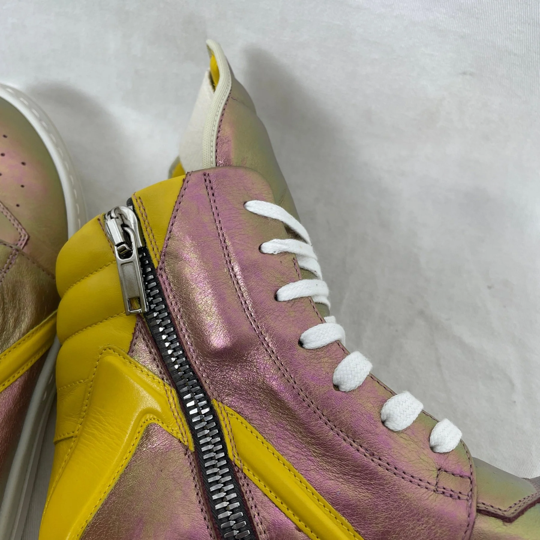 Rick Owens Pink Iridescent Geobasket - Image 9