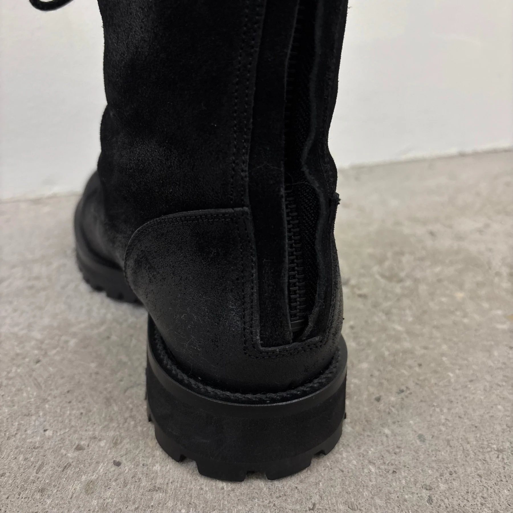 Shellac Cowhide Suede Leather Long Boots - Image 10