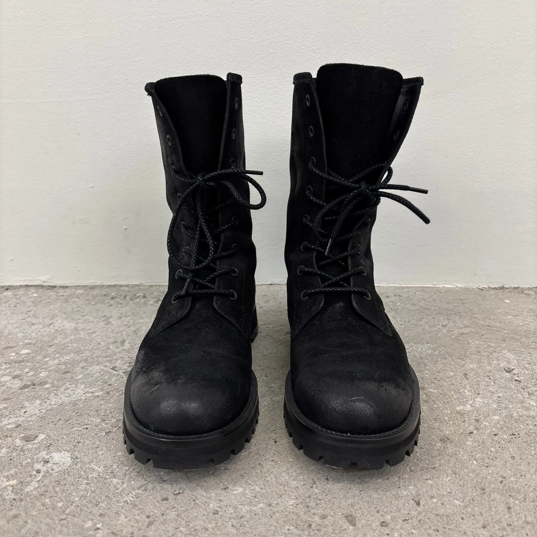 Shellac Cowhide Suede Leather Long Boots - Image 3