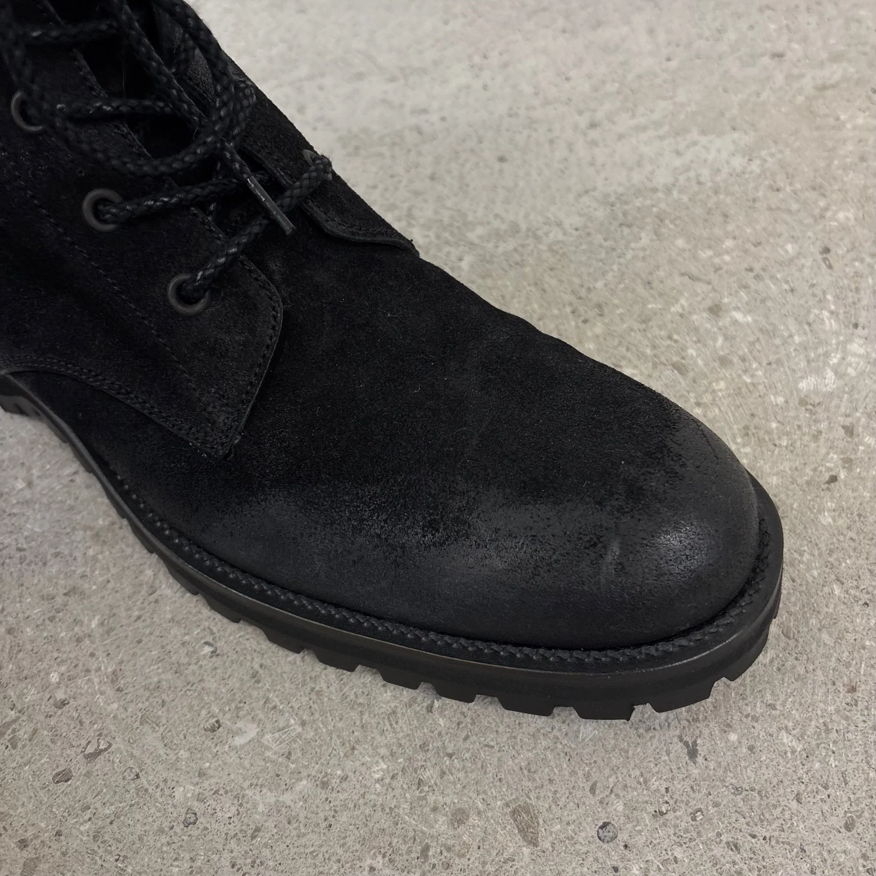 Shellac Cowhide Suede Leather Long Boots - Image 7
