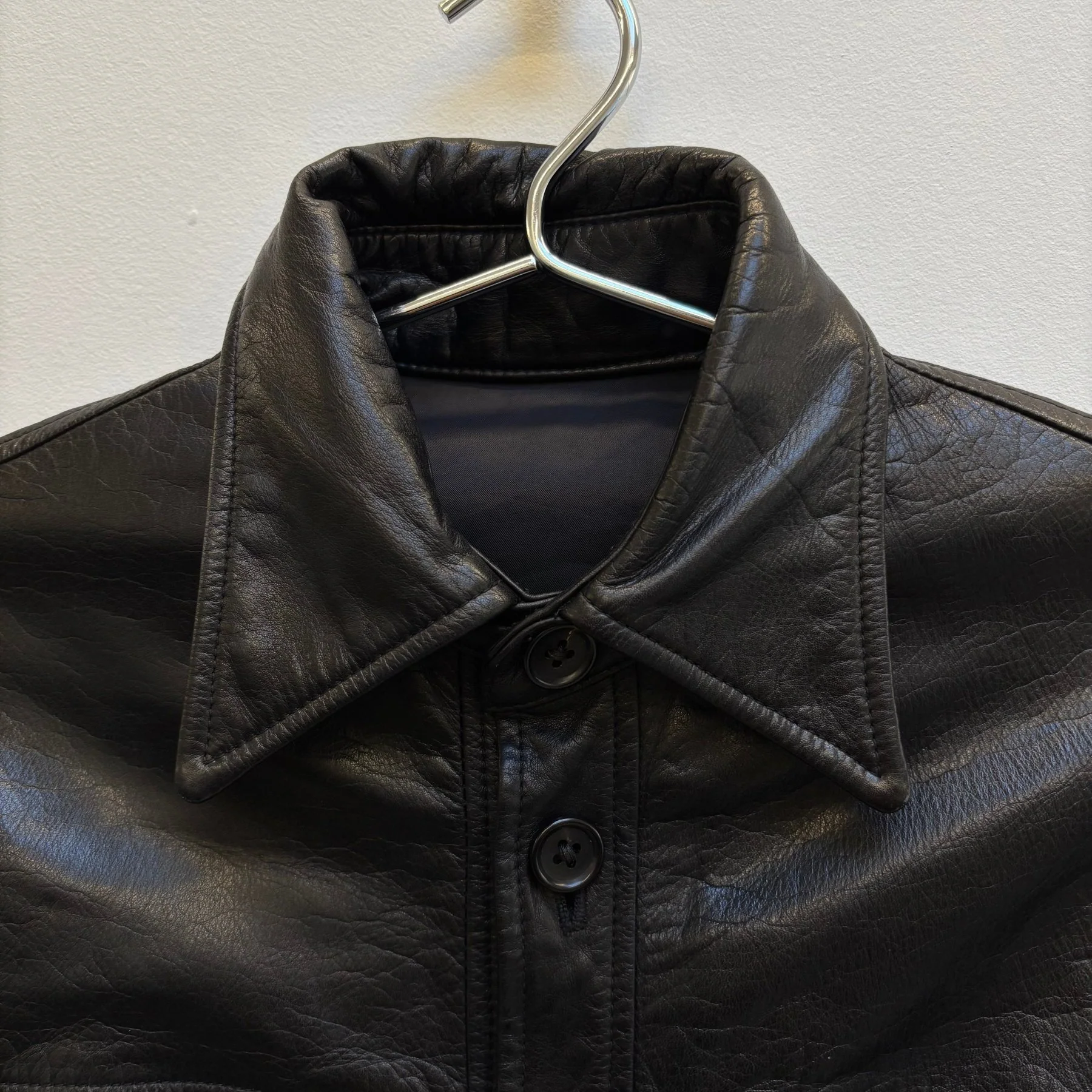 5351 Pour Les Hommes Leather Shirt Jacket - Image 3