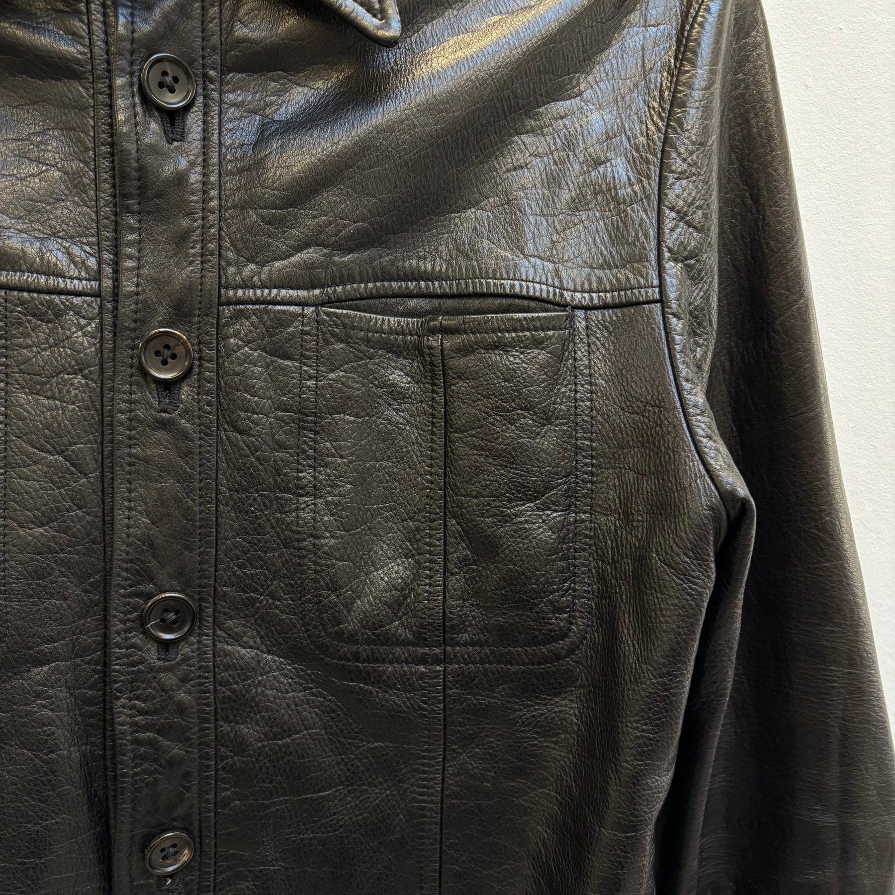 5351 Pour Les Hommes Leather Shirt Jacket - Image 7