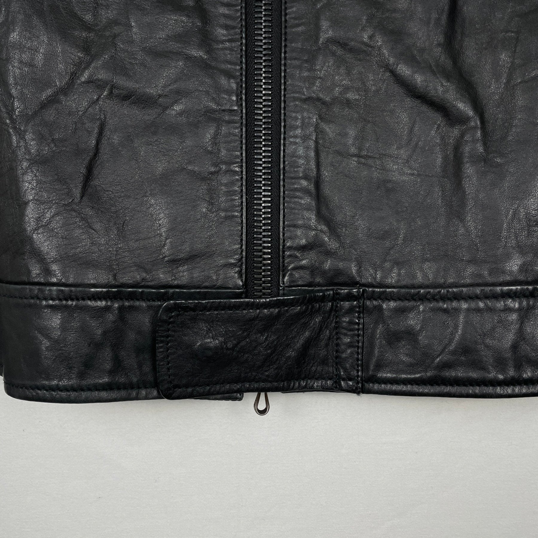 00s Shellac Leather Zip Jacket - Image 5