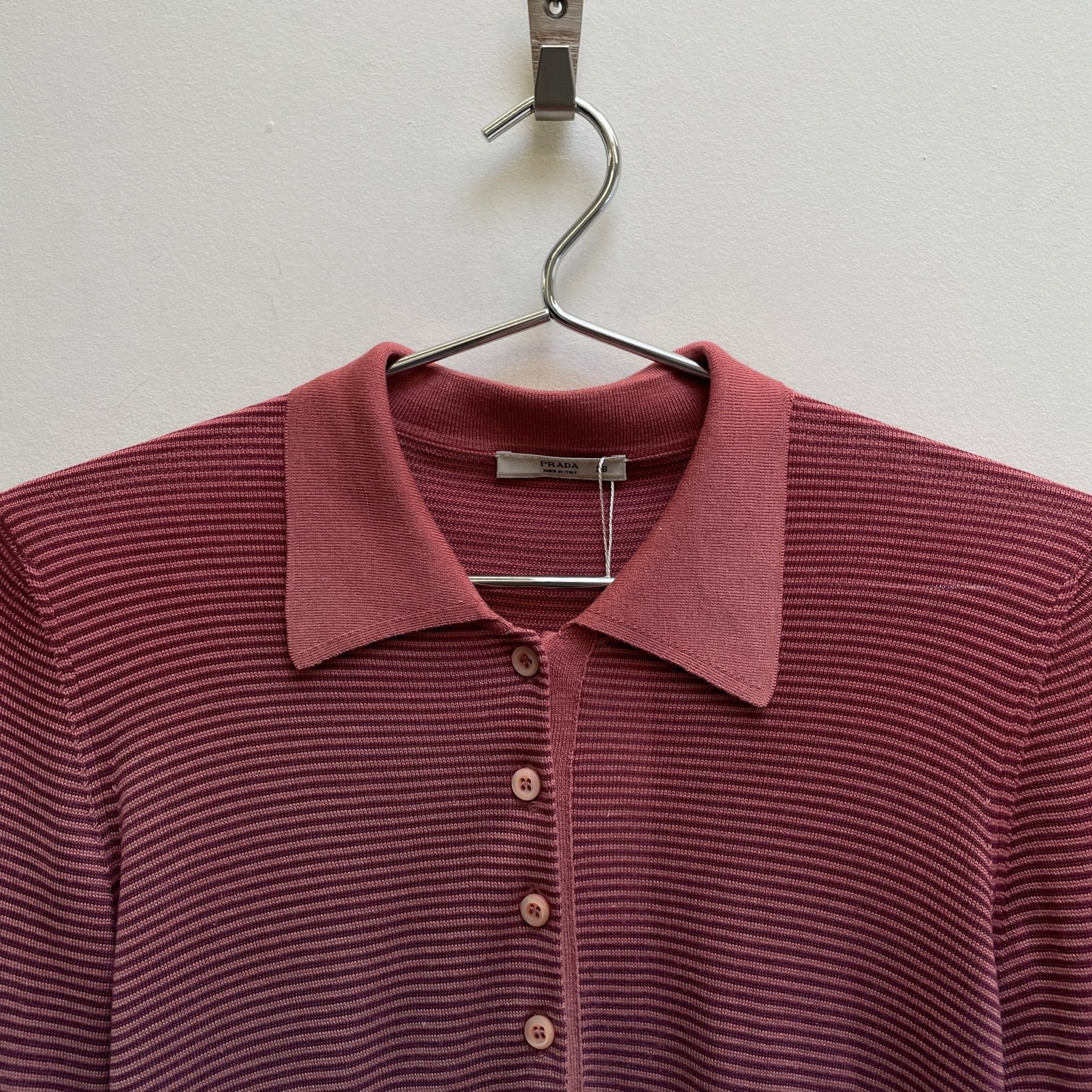 SS07 Prada Gradient Striped L/S Polo - Image 3